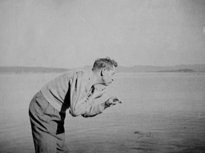 A Finnish man shaves his stubble by the Atlantic in Norway
