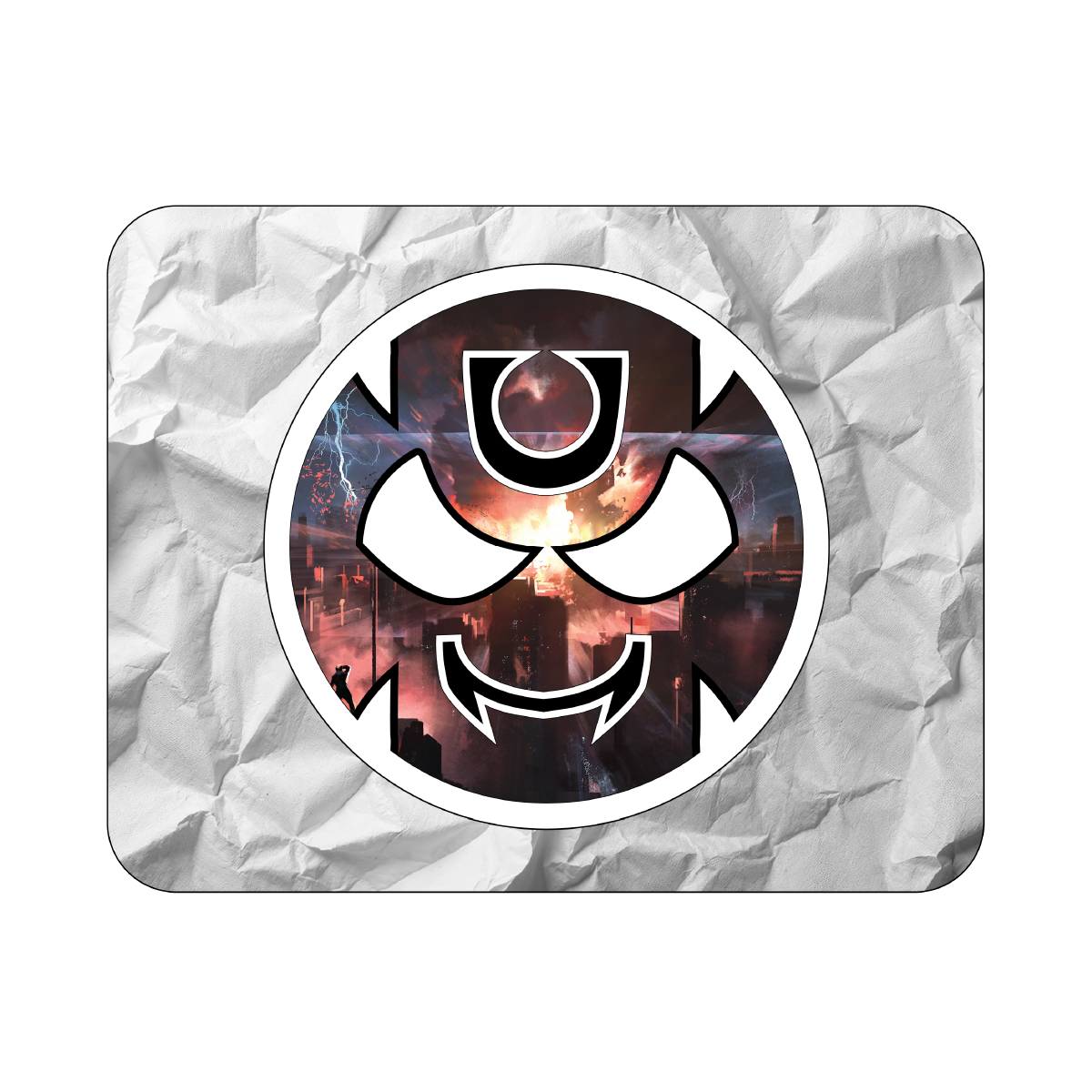 Monster #18 – Crumpled Refuse Background Mouse Pad