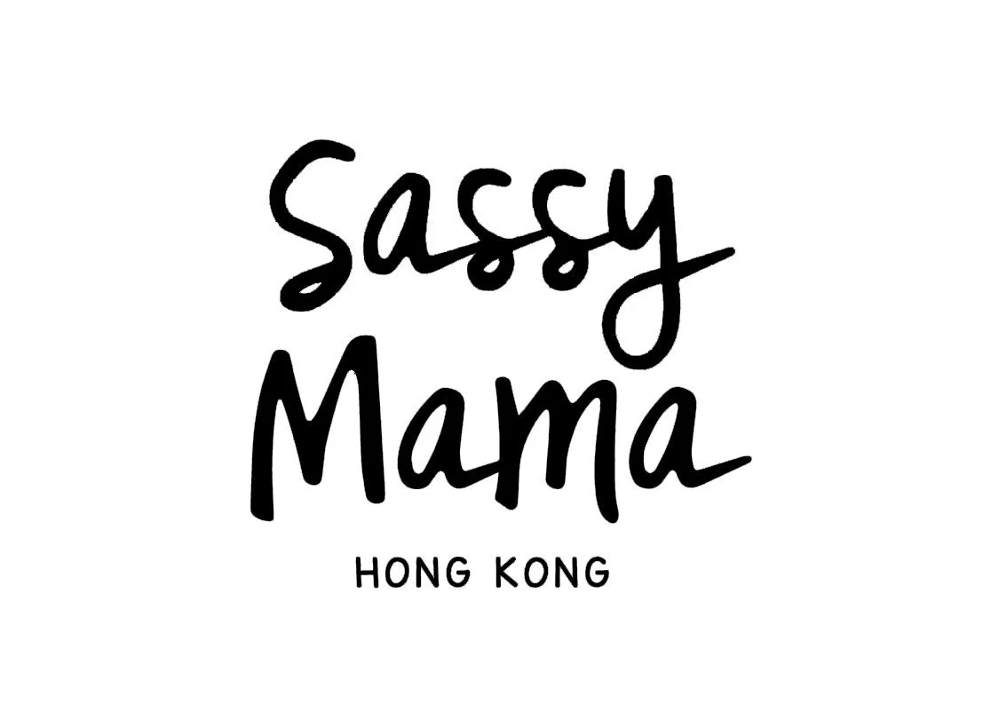 Sassy Mama Hong Kong logo, in black and white