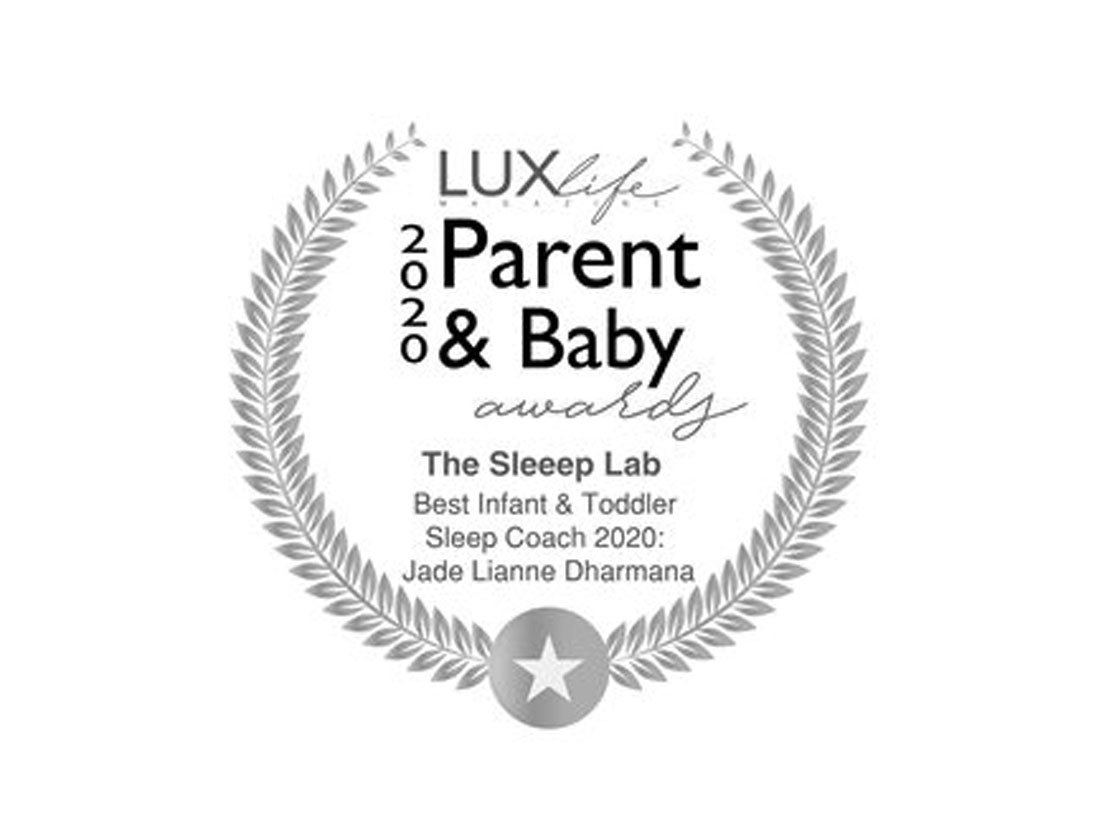 Lux Life Parent and Baby 202 Award logo in black and white