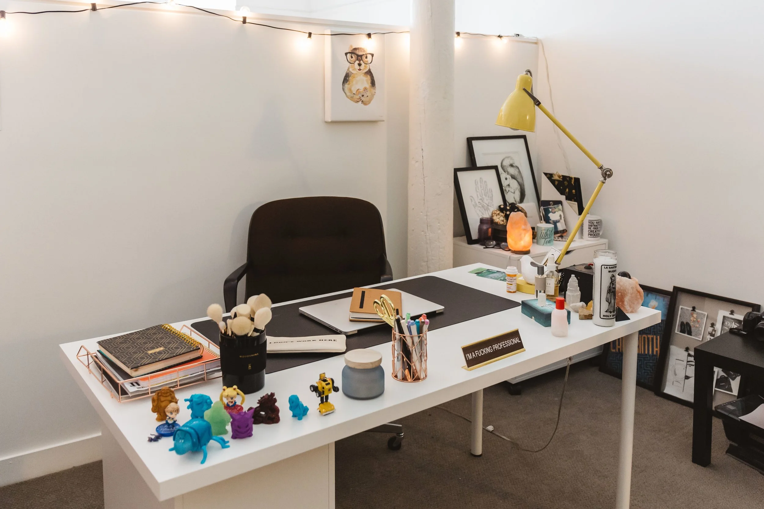 Brittanny’s desk from Ikea allows her enough space to comfortably work from home.