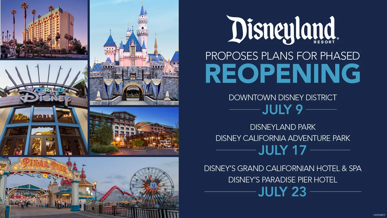 Phased reopening plans from the Disney Parks Blog