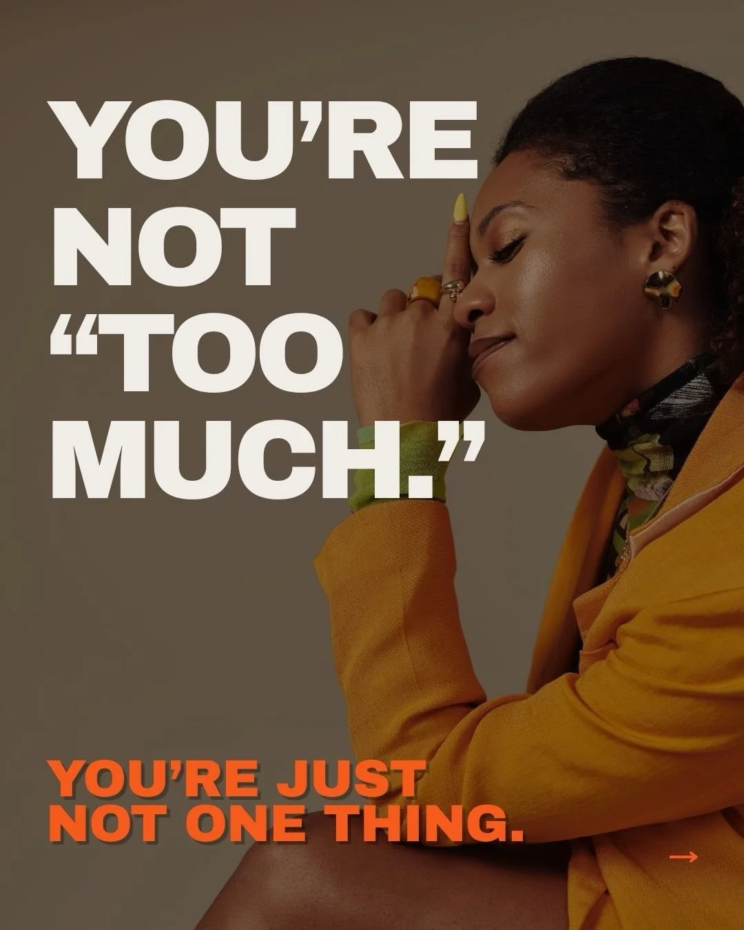 To all my multi-hyphenate dreamers and doers, stop shrinking.

Start showing up as the deeply layered and complex creative being that you are.

And if the people are confused, so tf what?

Repeat after me:

As long as the invoices are paid and ideas 