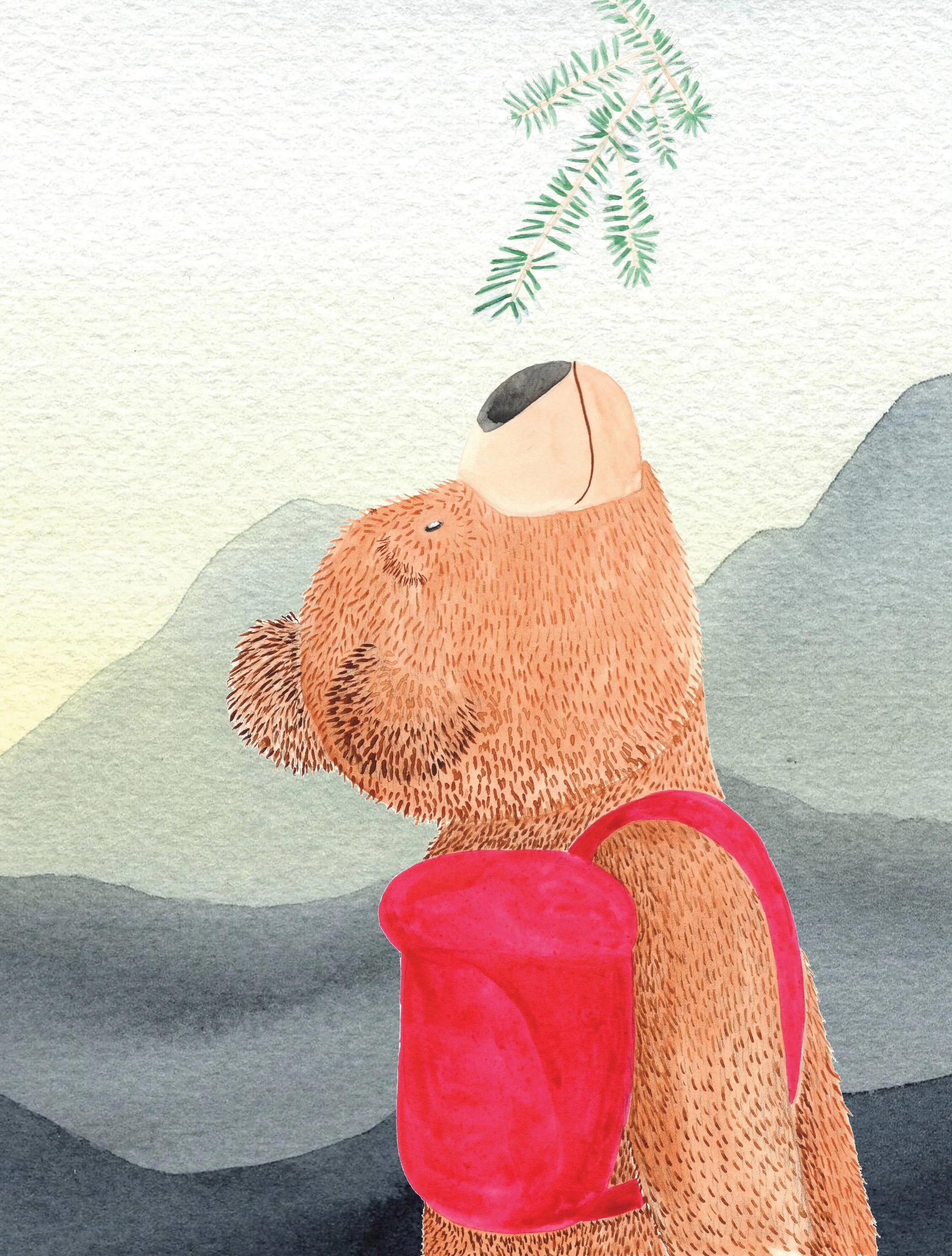 Bear Spots Icy Evergreen