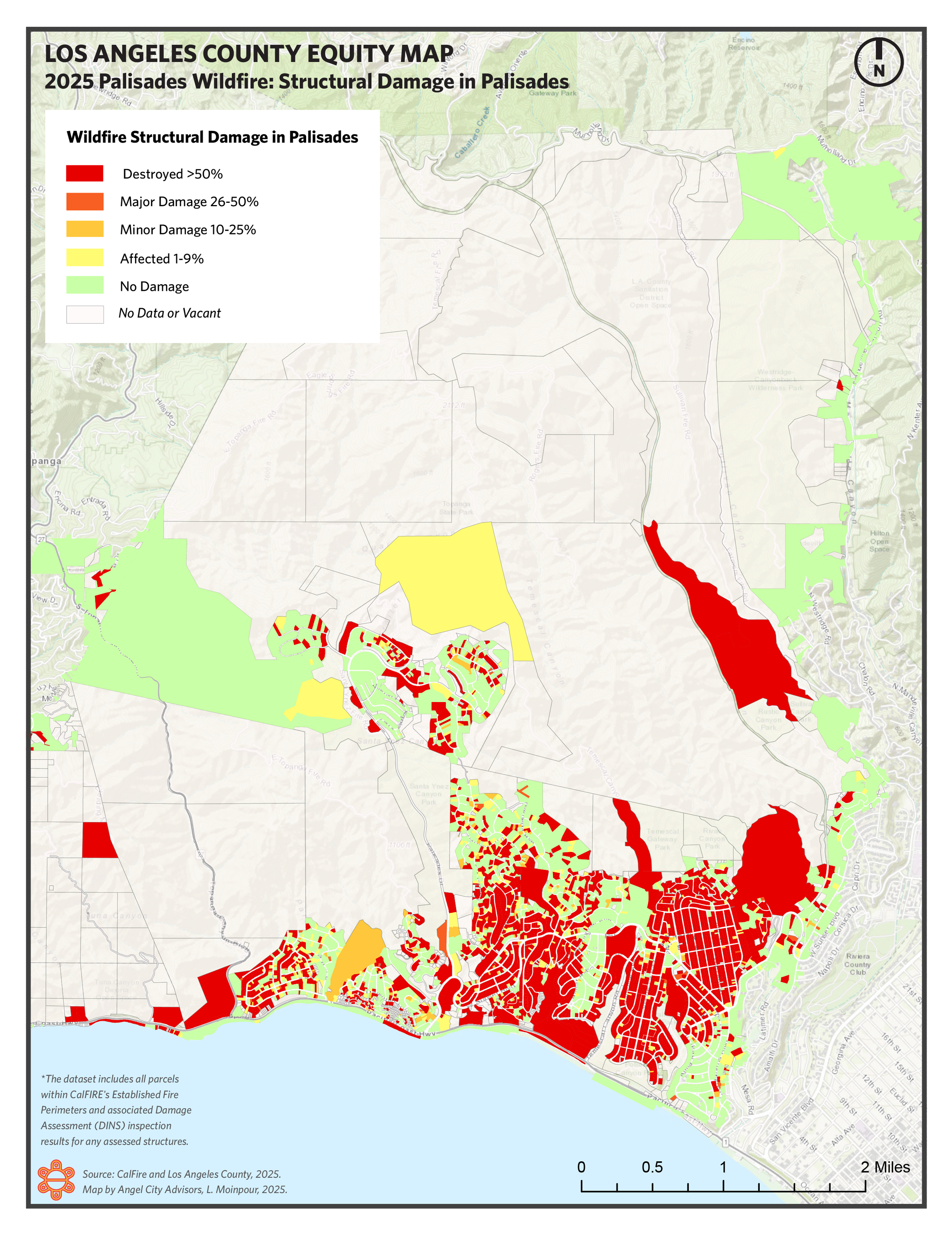 2025 Palisades Wildfire: Structural Damage Palisades