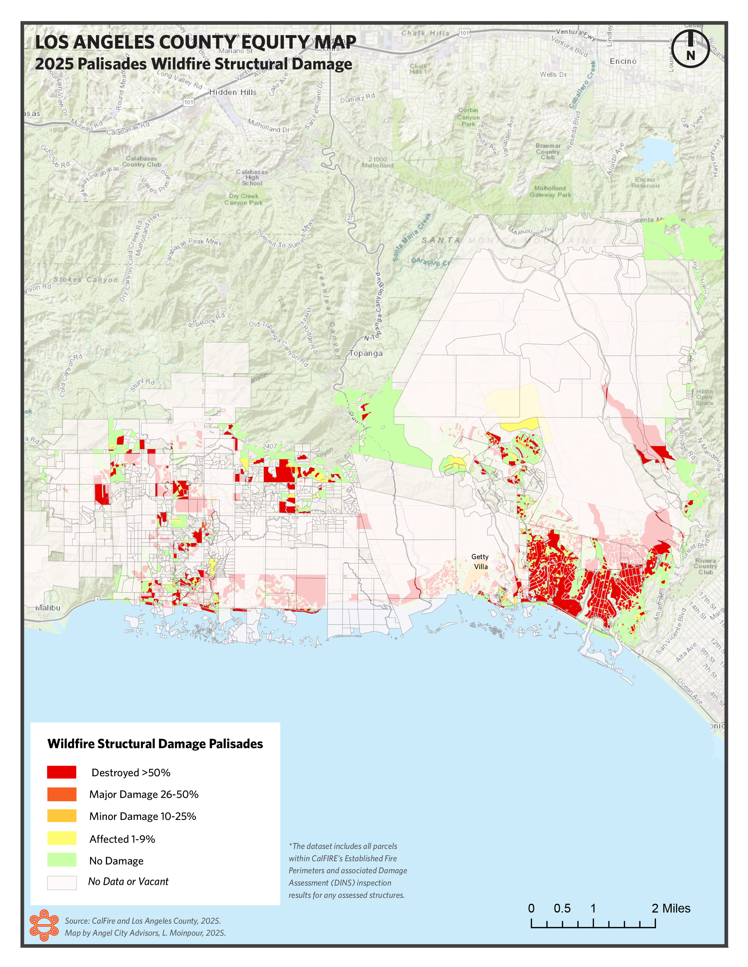 2025 Palisades Wildfire Structural Damage