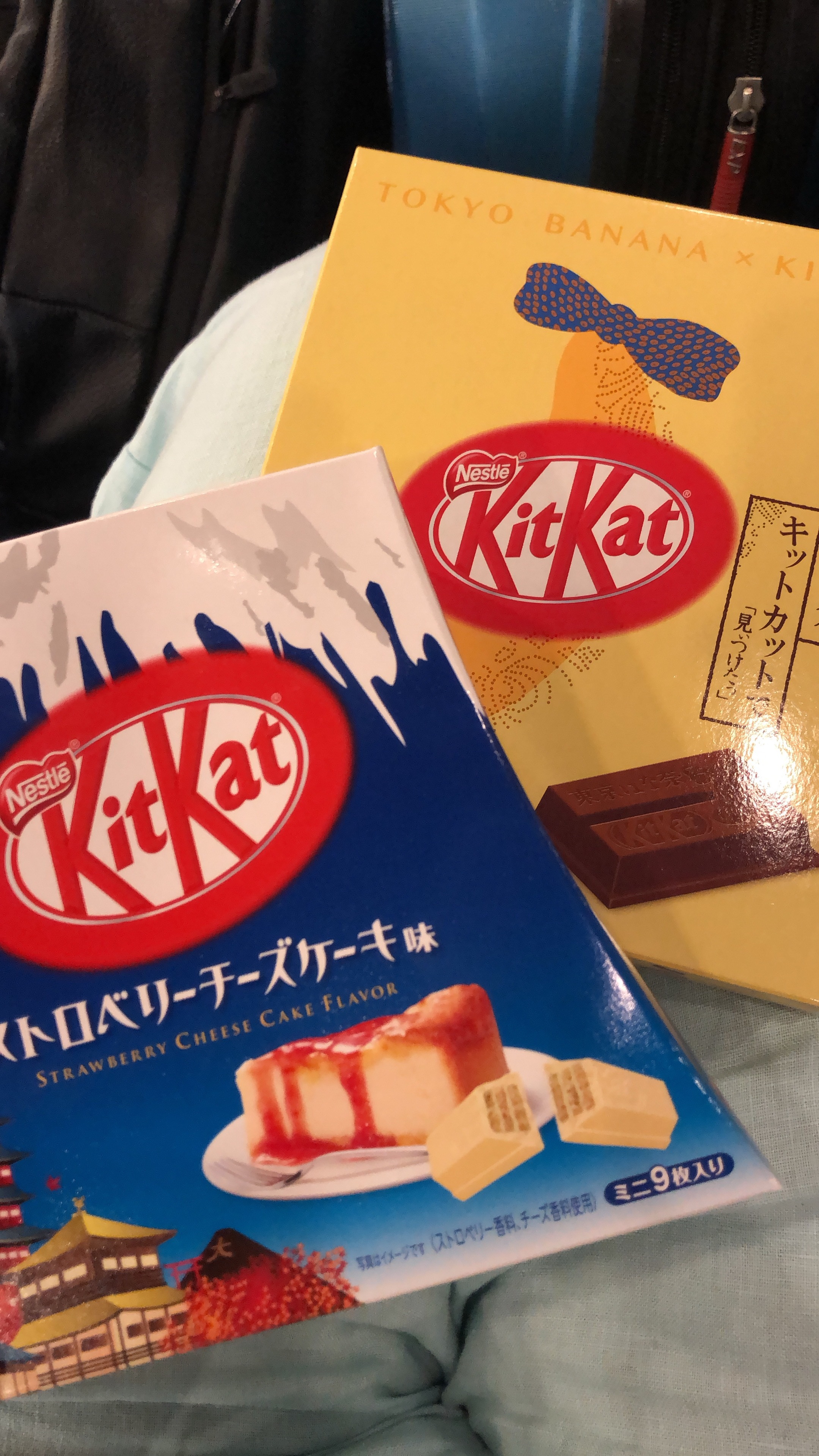 Cheesecake and chocolate banana kit kats