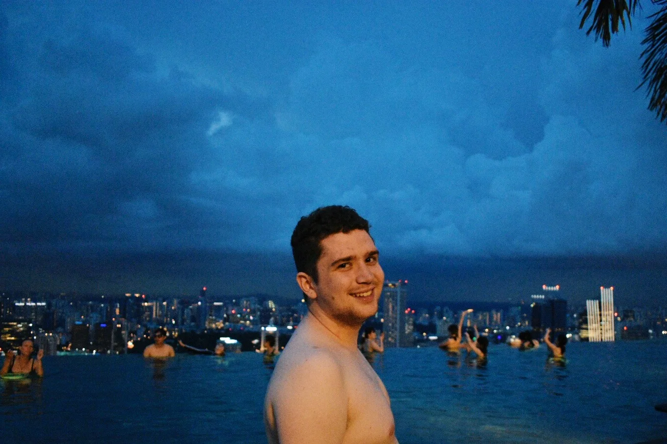 At Marina Bay Sand's infinity pool