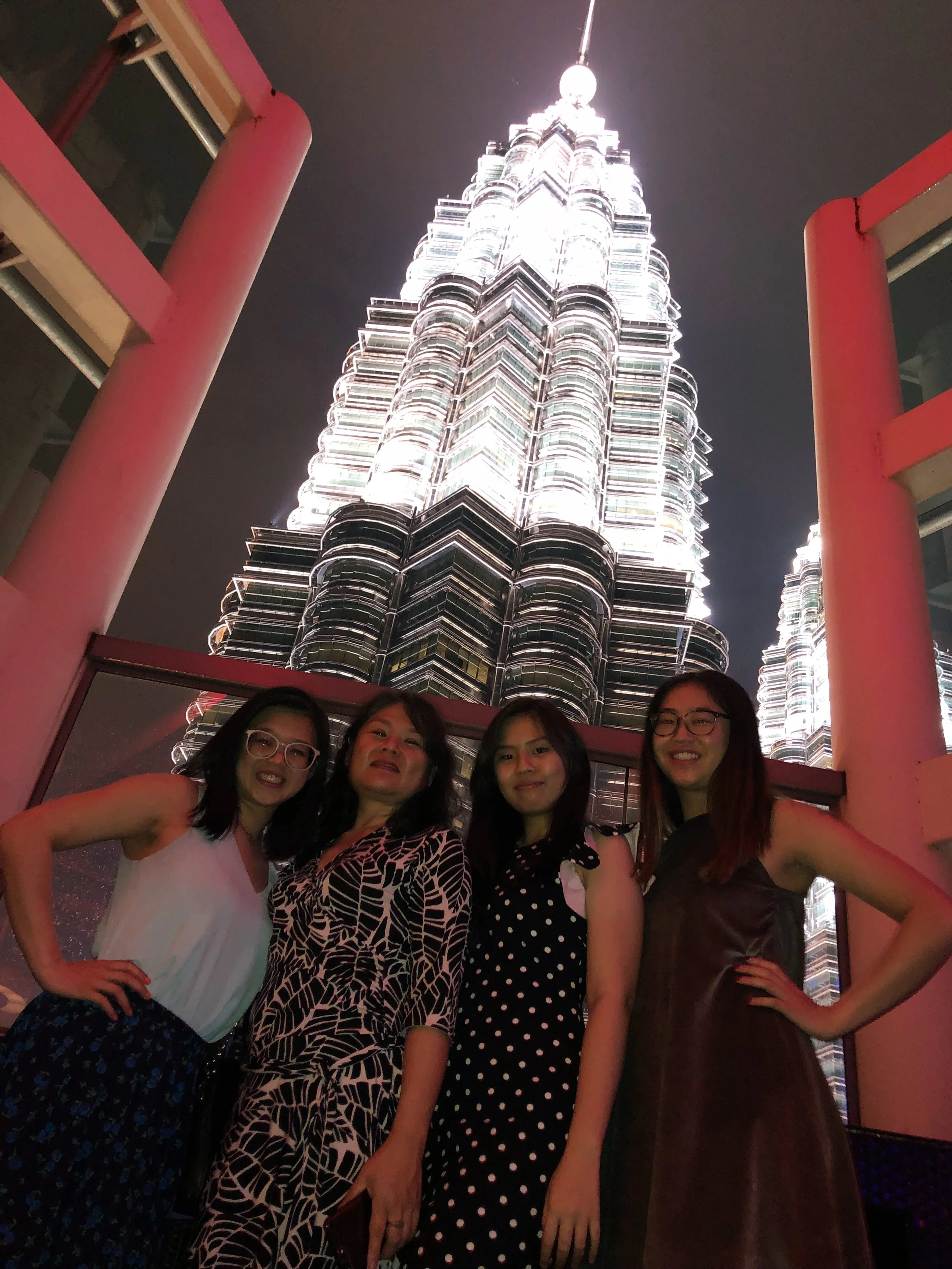 In front of the Petronas towers