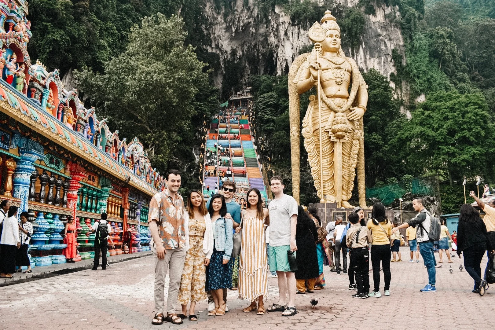 Sisters + boyfriends at Batu Caves