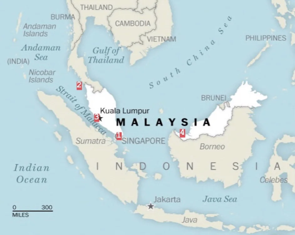 A map of everywhere we went