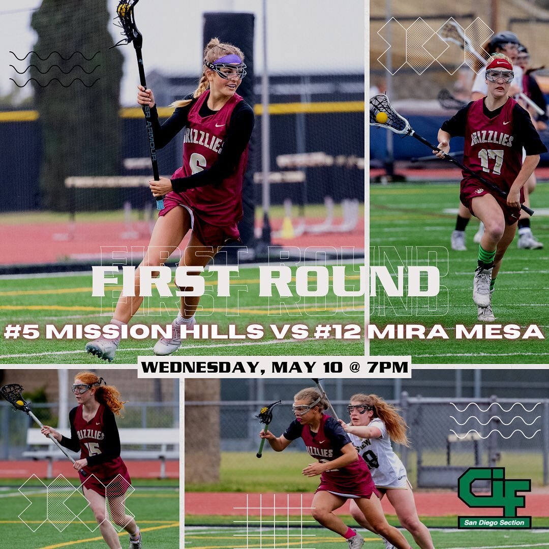We&rsquo;re hosting Mira Mesa HS in the first round of CIF playoffs tomorrow night💪 It&rsquo;s time to dance 🕺🏽🪩💃🏻 Show up and bring the noise💥 #GrizzLax #GoGrizz

📸: @tripleactionphoto