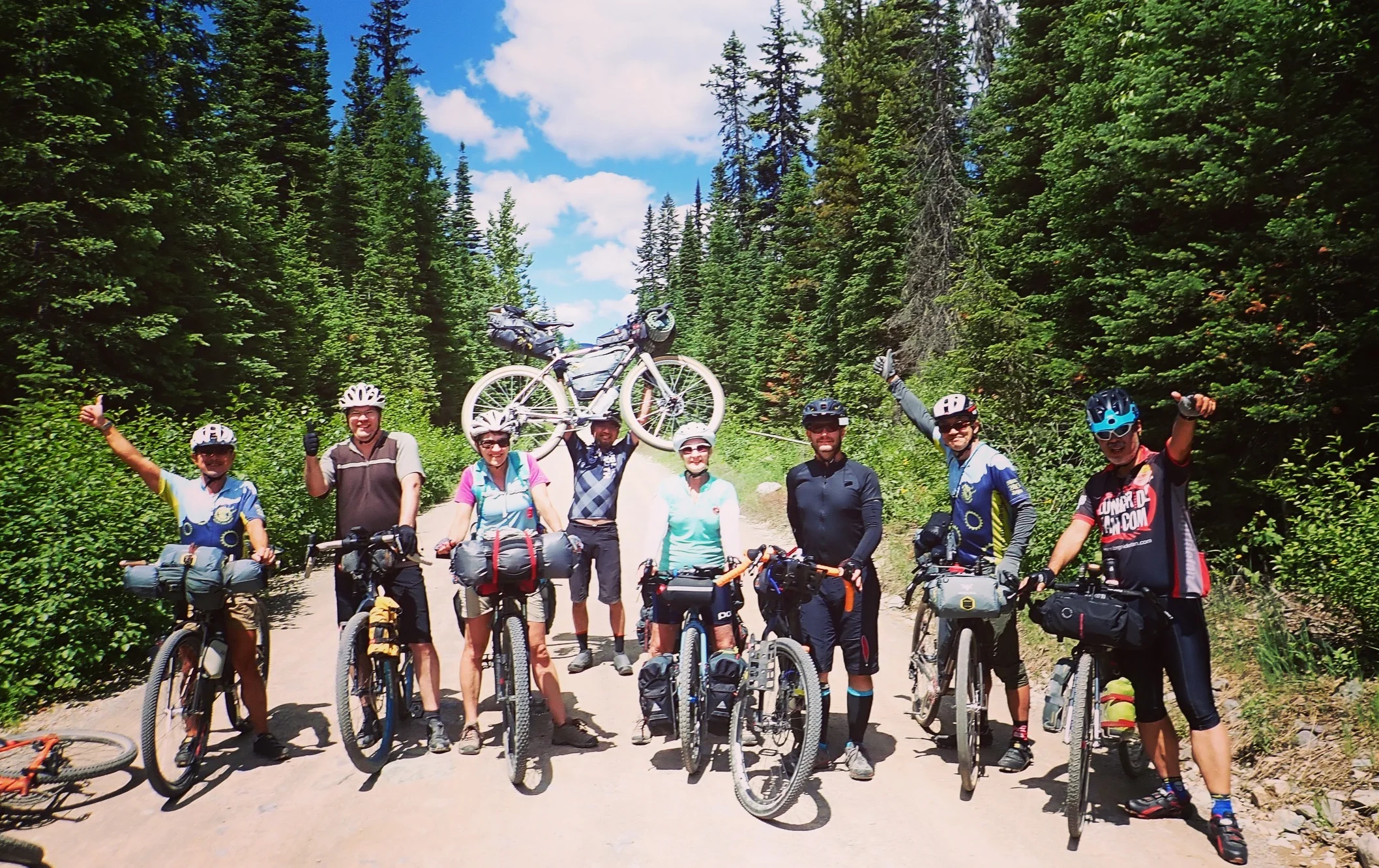 We met a group of Japanese bike packers who were riding a loop from Whitefish. They were more enthusiastic about other bikers than we were.
