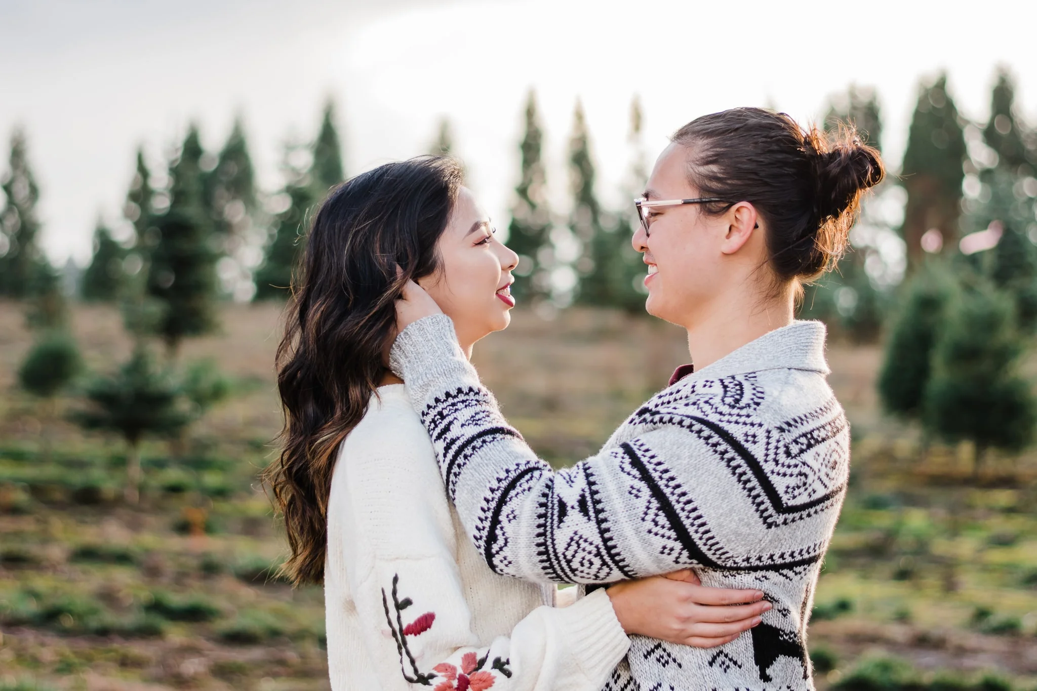 Christmas Tree Farm Proposal At Furrow Farms Elizabeth Hite Photography