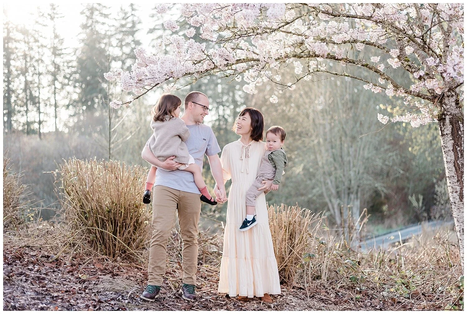 The Steward Family | Portland Cherry Blossoms