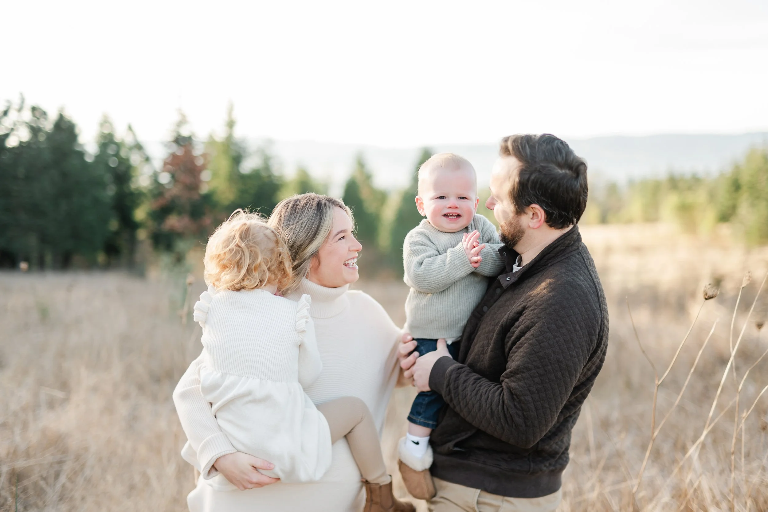 Family at cooper mountain nature park