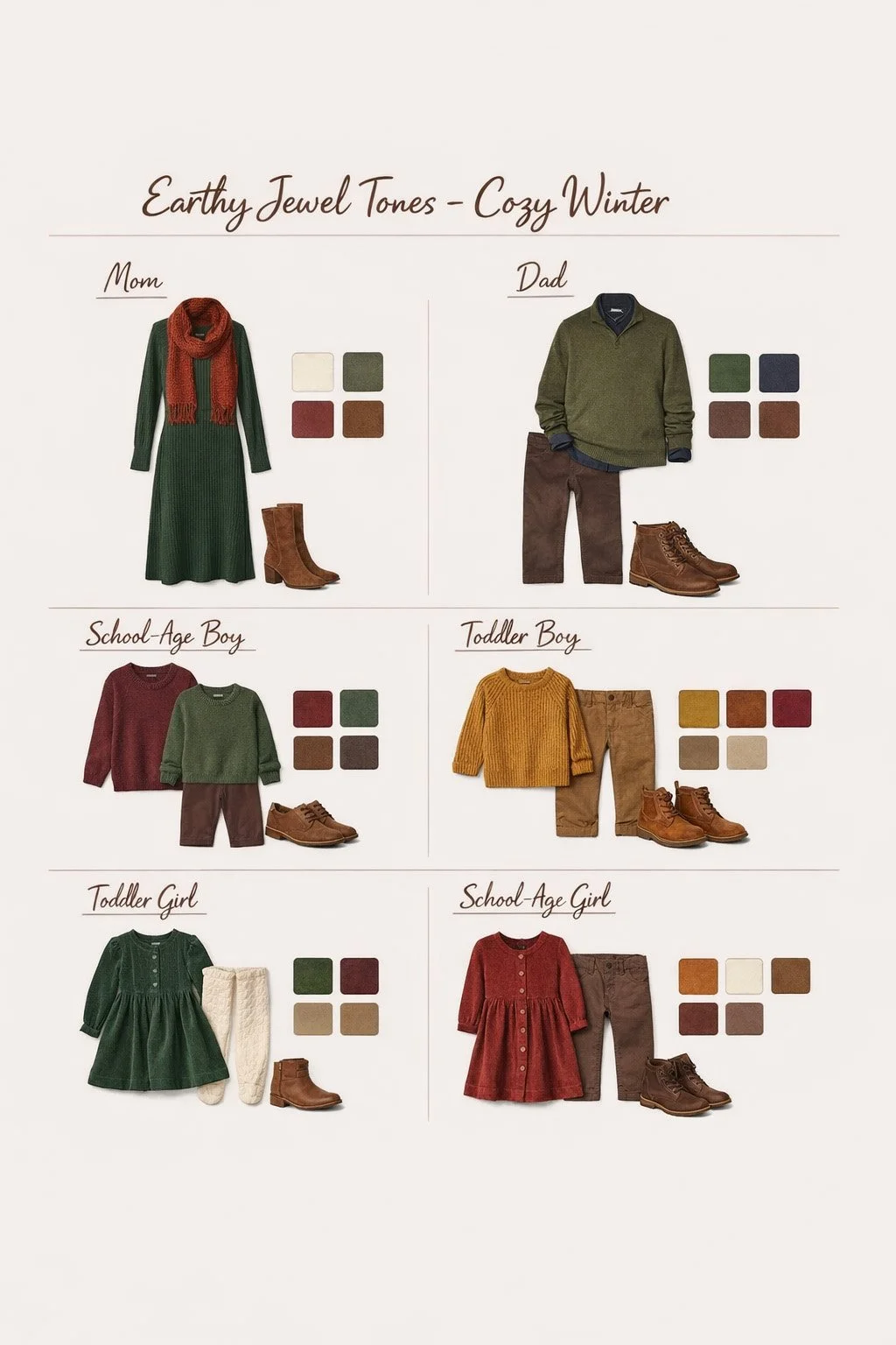 Earthy tones for cozy winter style