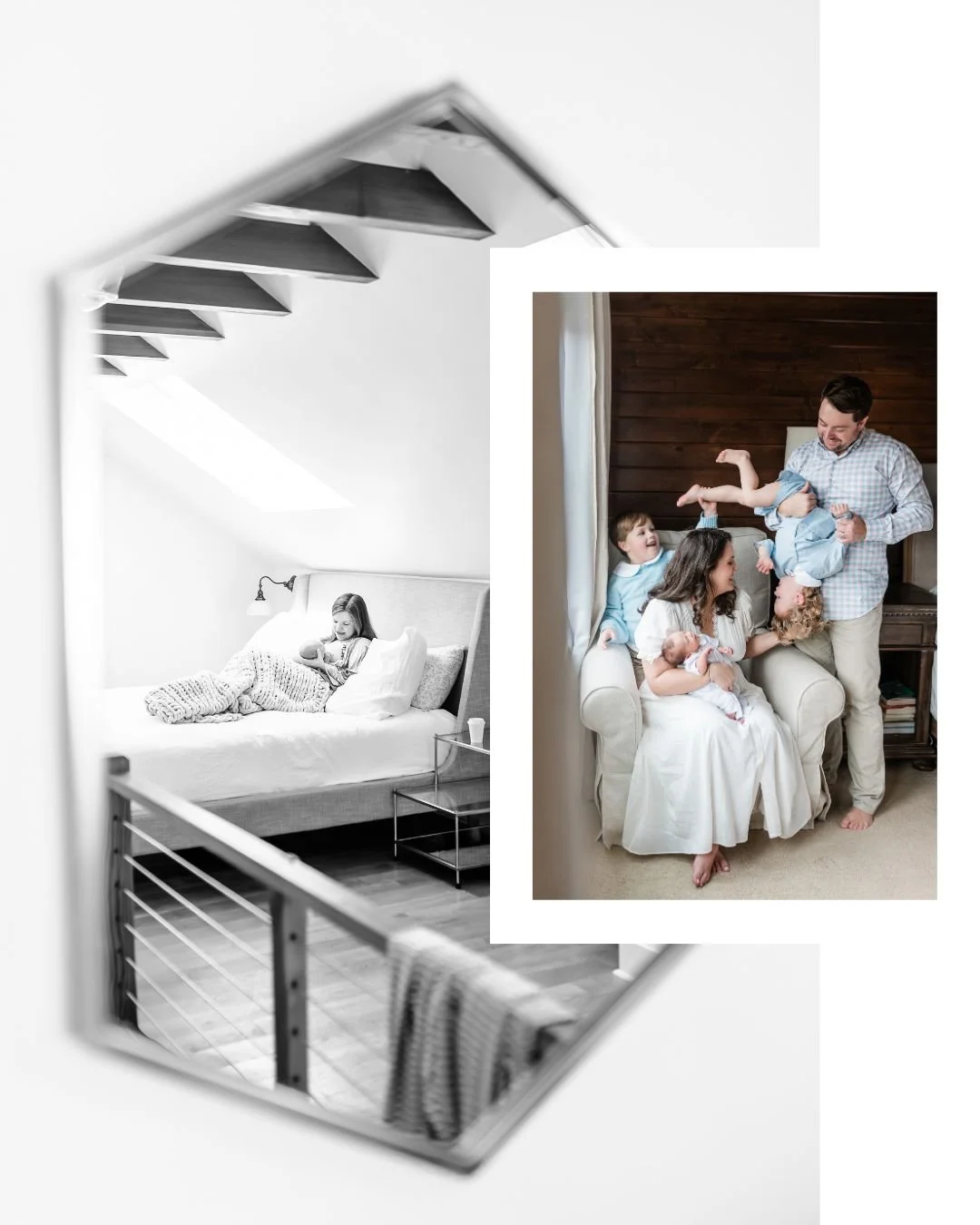 Mother Breastfeeding Infant and Family Playing together