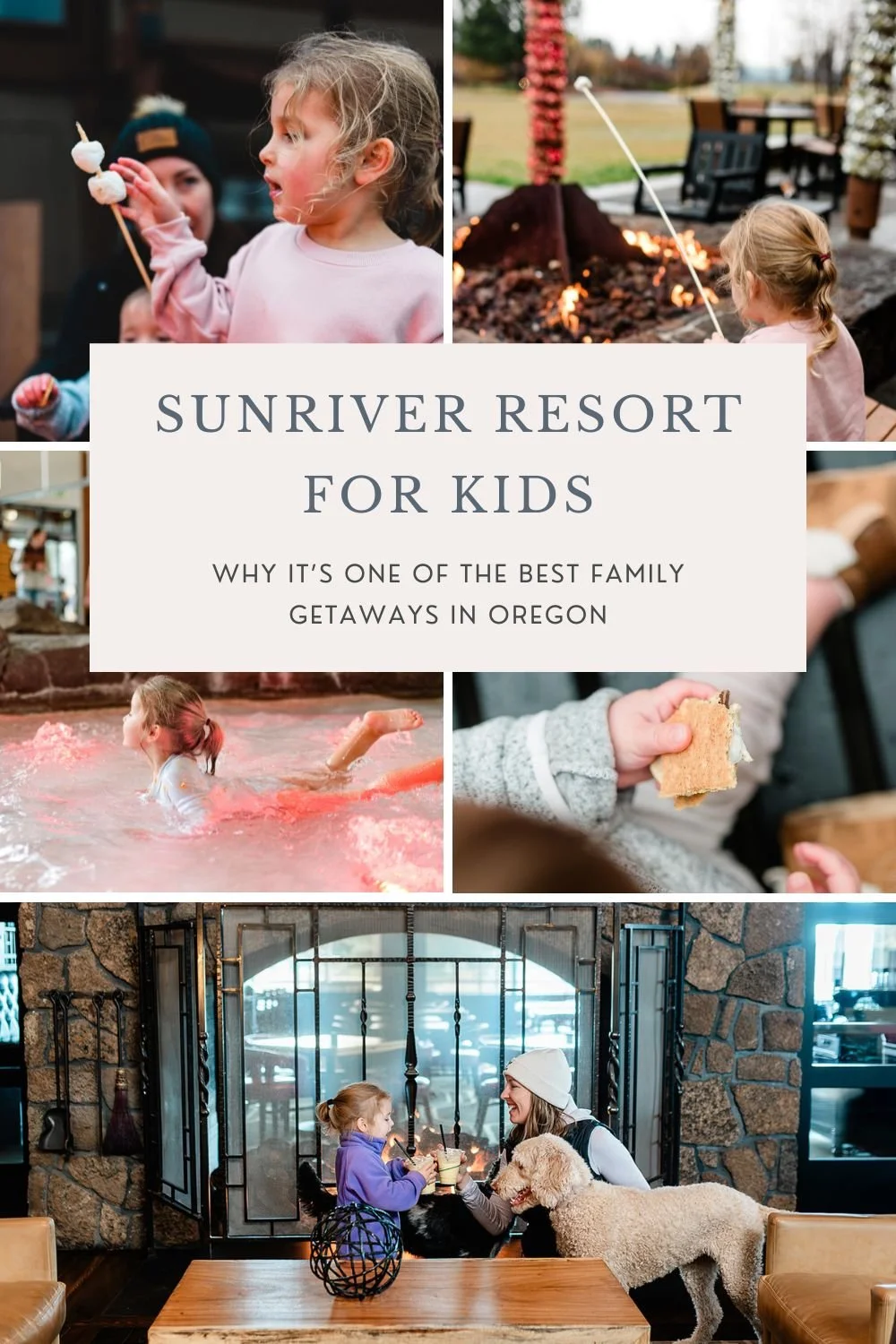 Kids enjoying vacation at sunriver resort