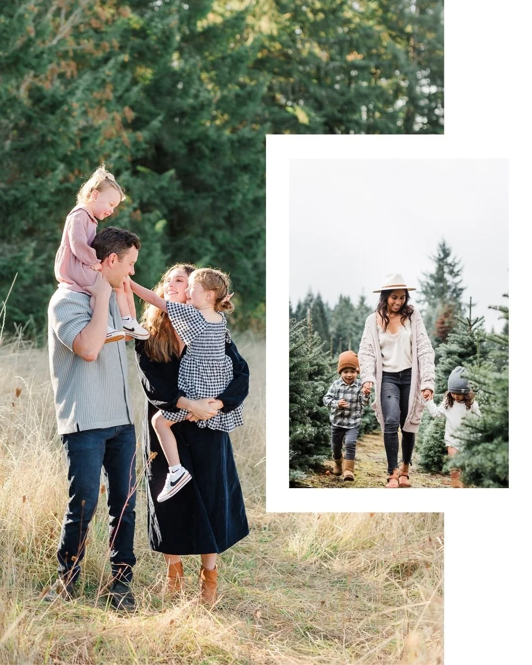 Family lifestyle at cooper montain and tree farm