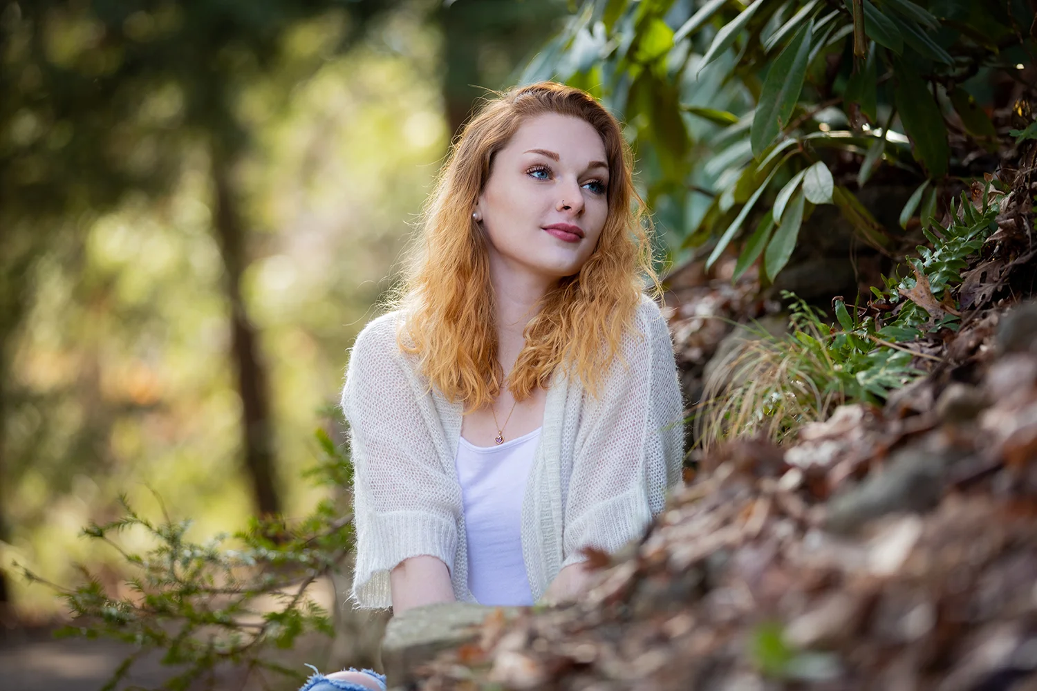 Senior portrait pictures at the Botanical Gardens
