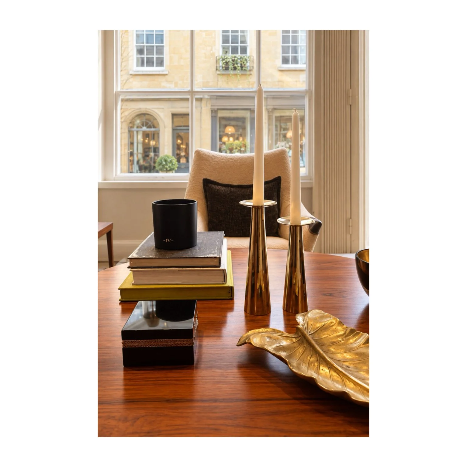 Swedish Mid Century Modern  Brass Candlesticks