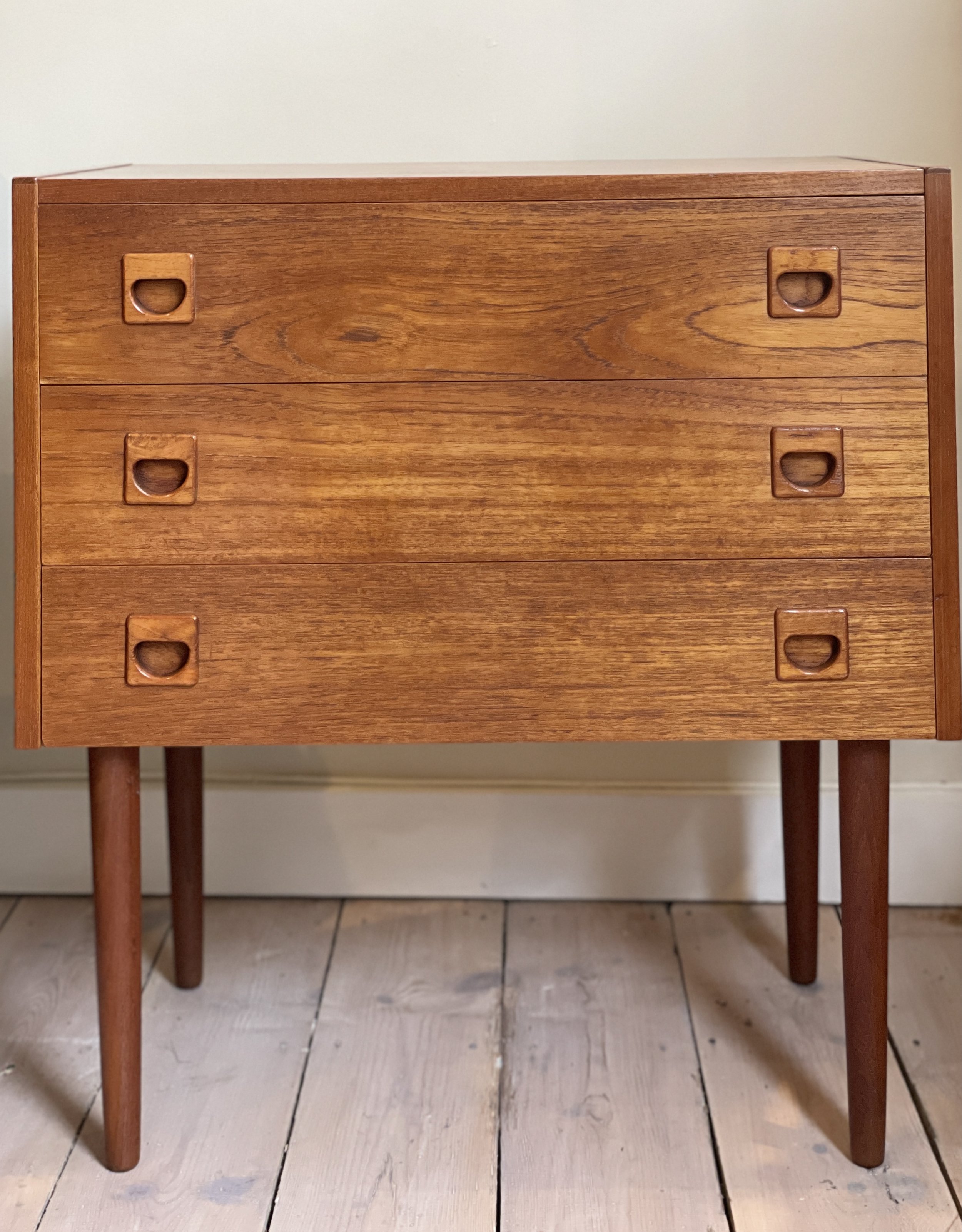 Danish Mid Century Teak Chest of 3 Draws