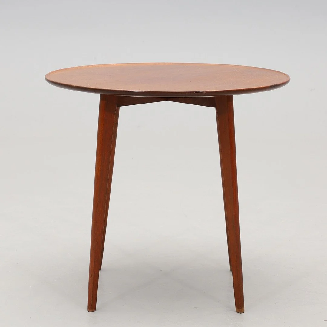 Small Round  Teak Side Table.