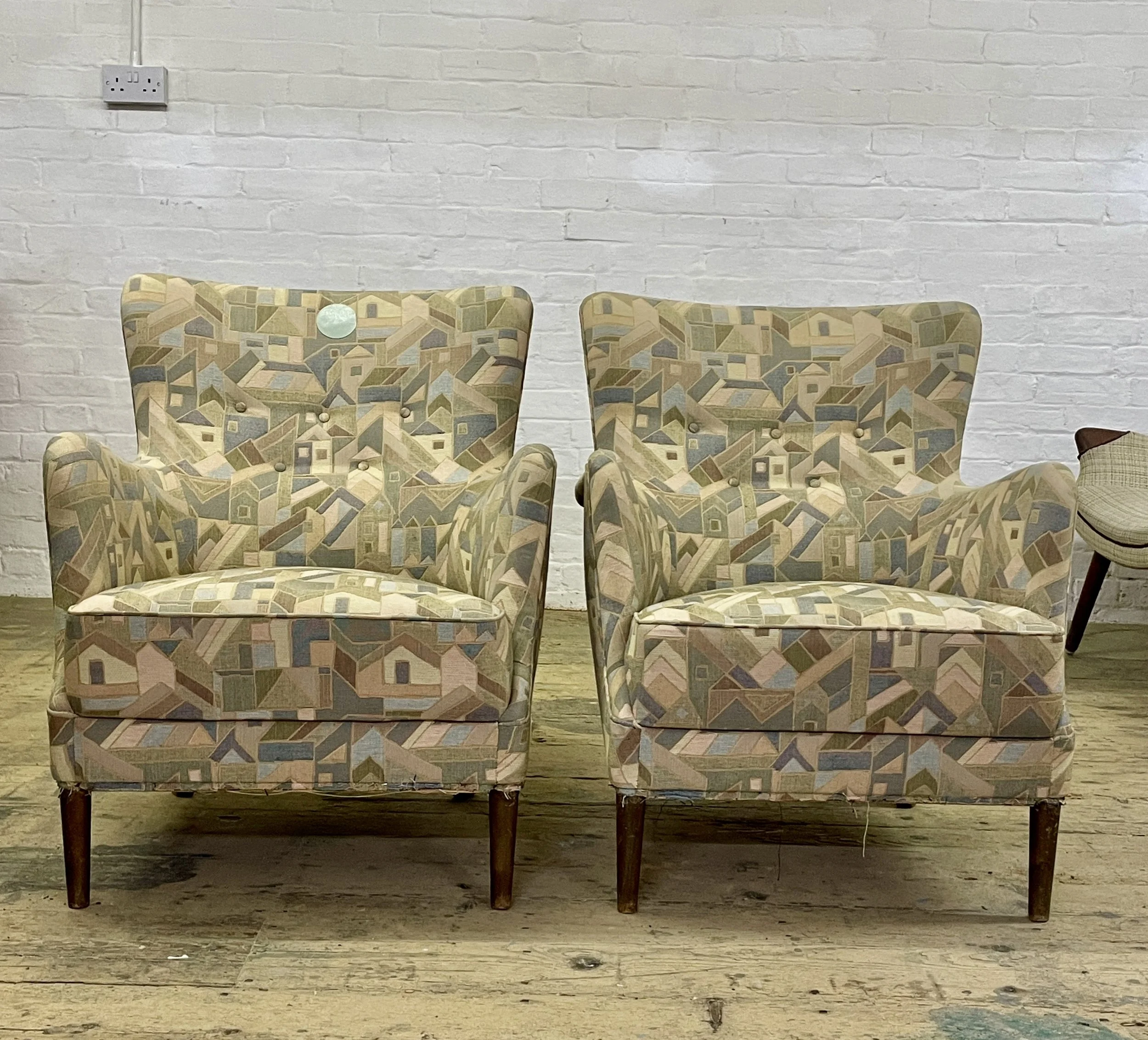 Danish, Mid Century, pairs of Chairs.