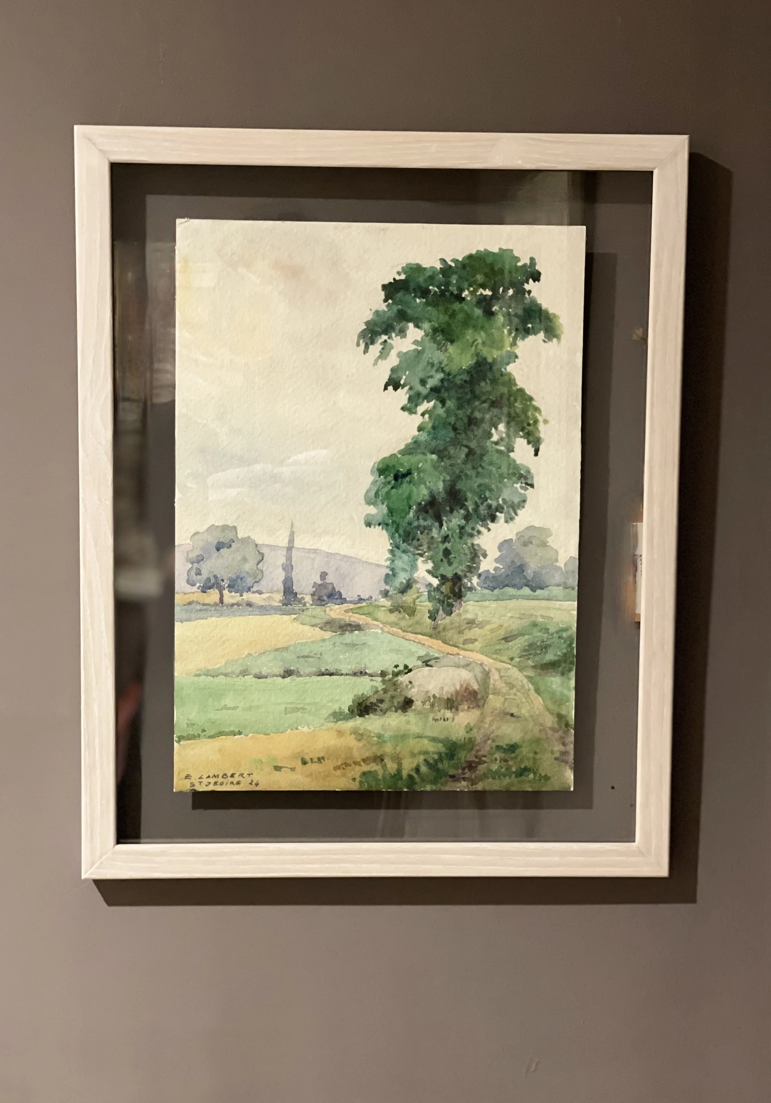 Water colour of French Countryside/Tree