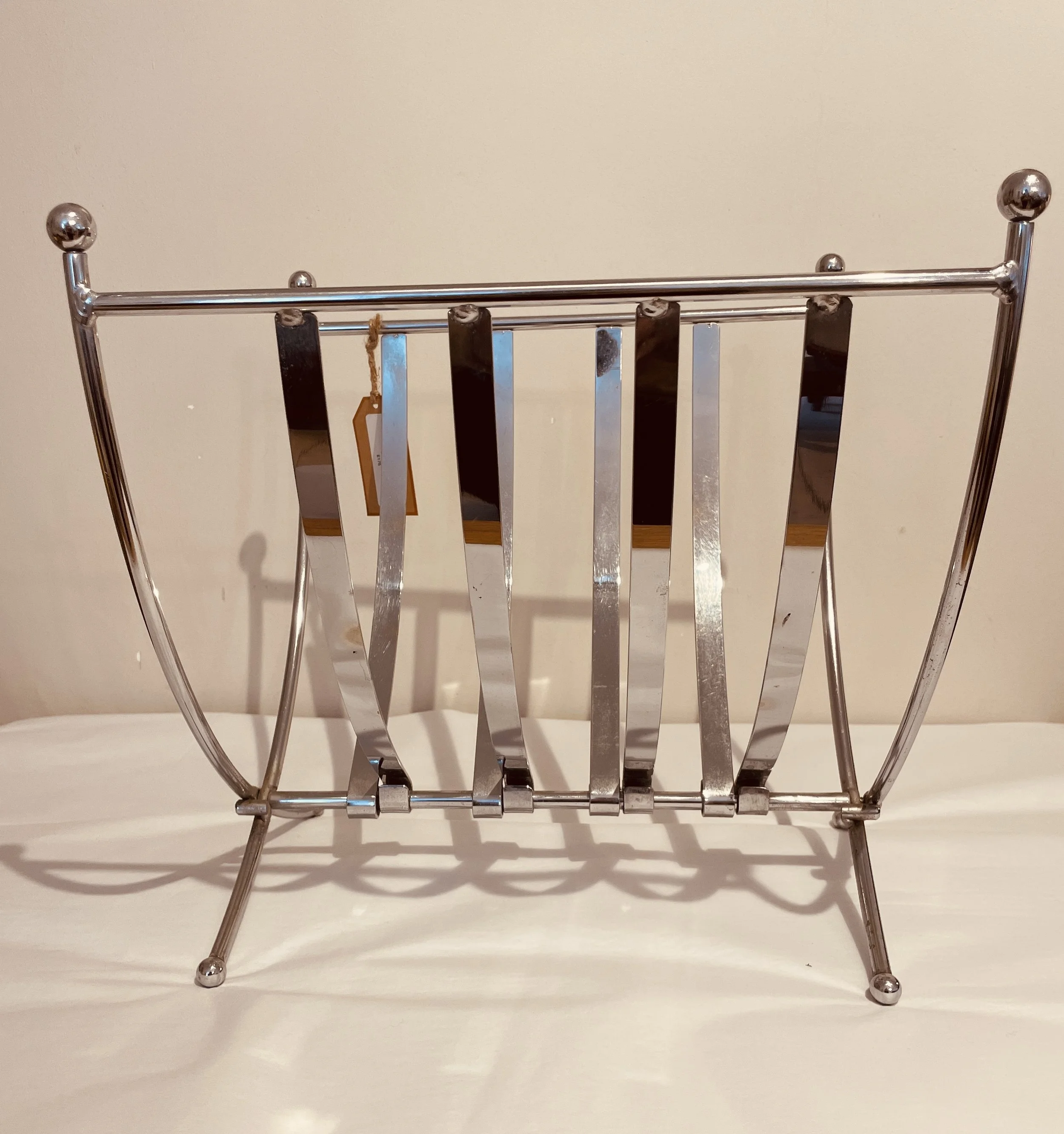 Chrome Magazine rack - Mid Century