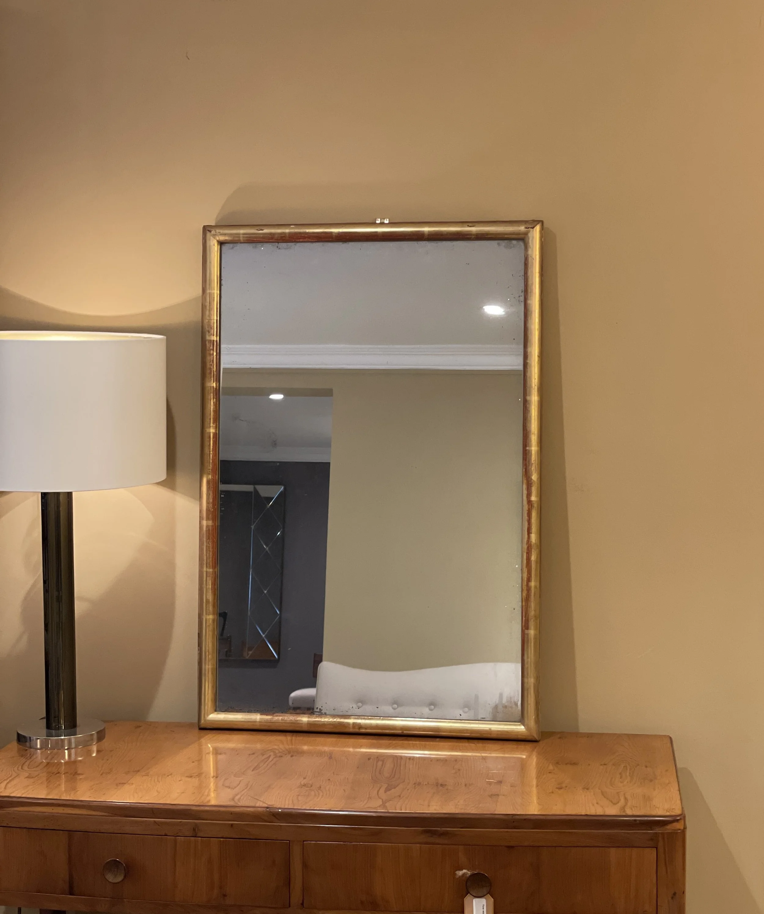 Mirror - Mercury Glass - Water Gilded Frame.  84cm x 57cm