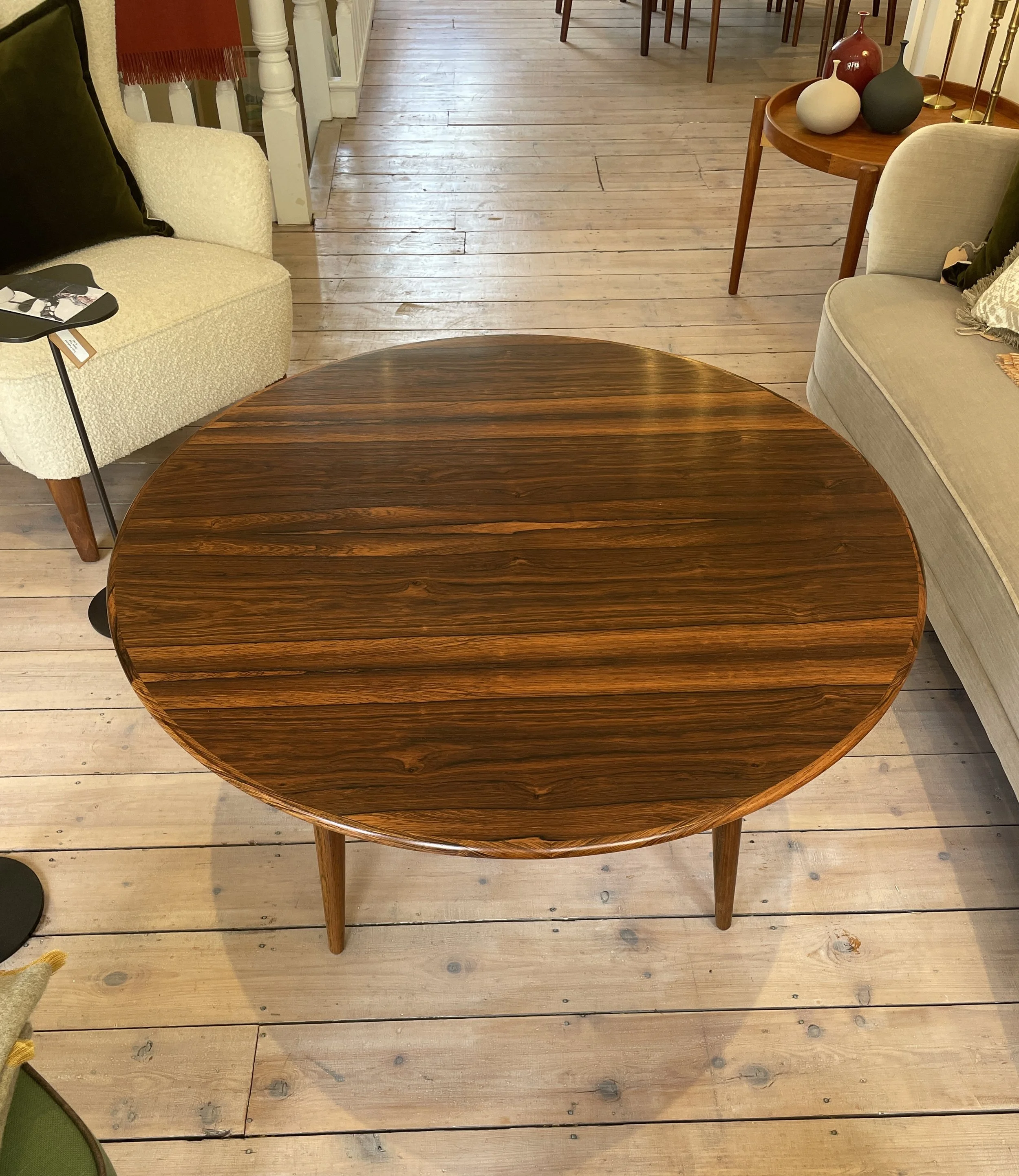 Round Danish Rosewood Coffee Table