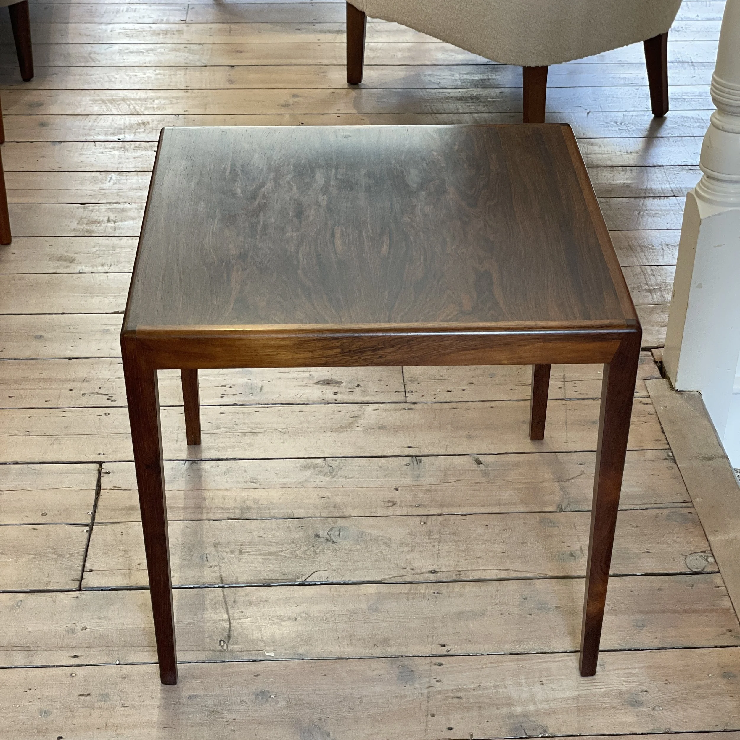 Rosewood, Danish Side Table   54cm x 54cm  x 50cm High