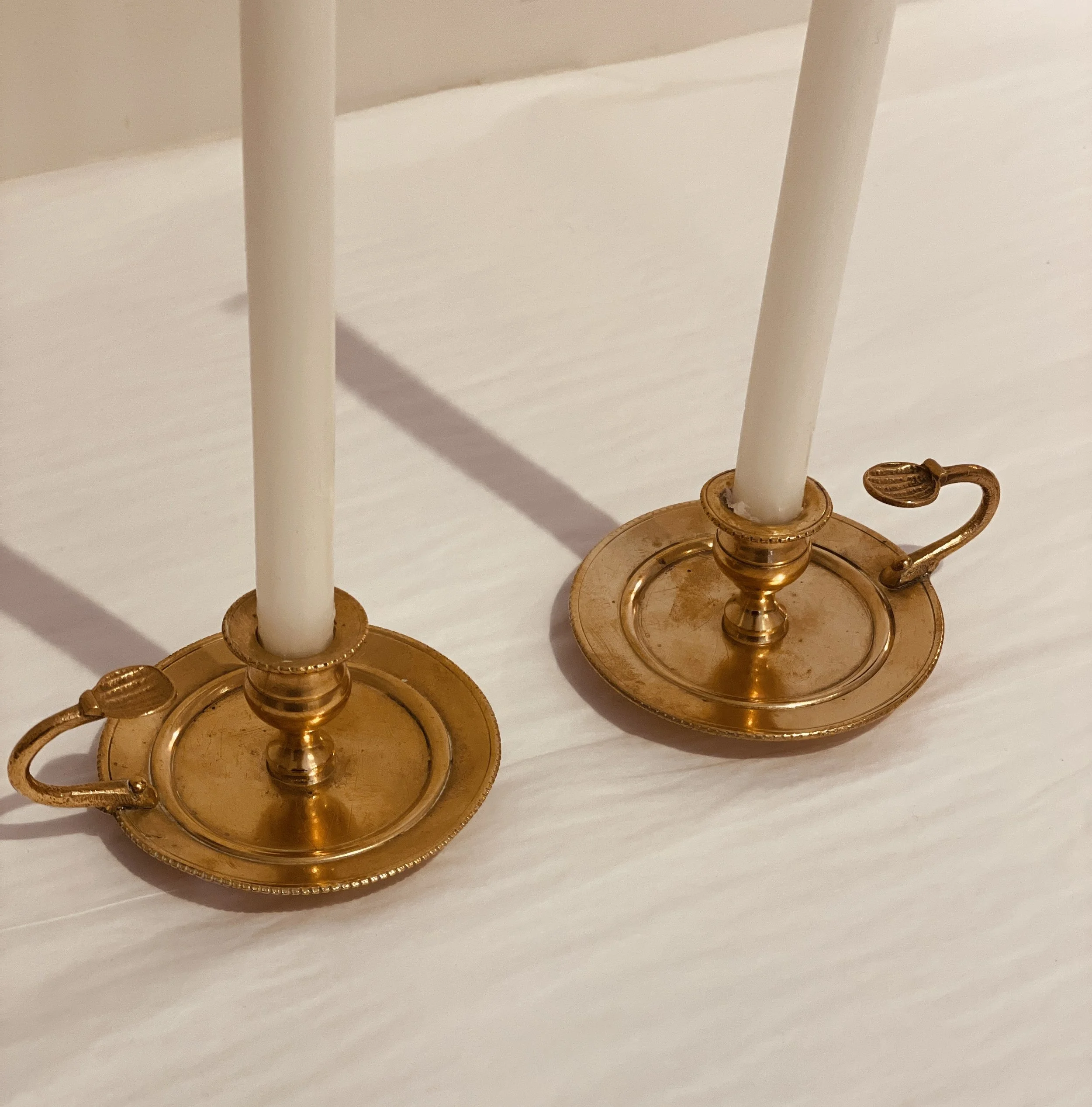 2 Swedish Brass Mini Candle holder/ Tree Lights