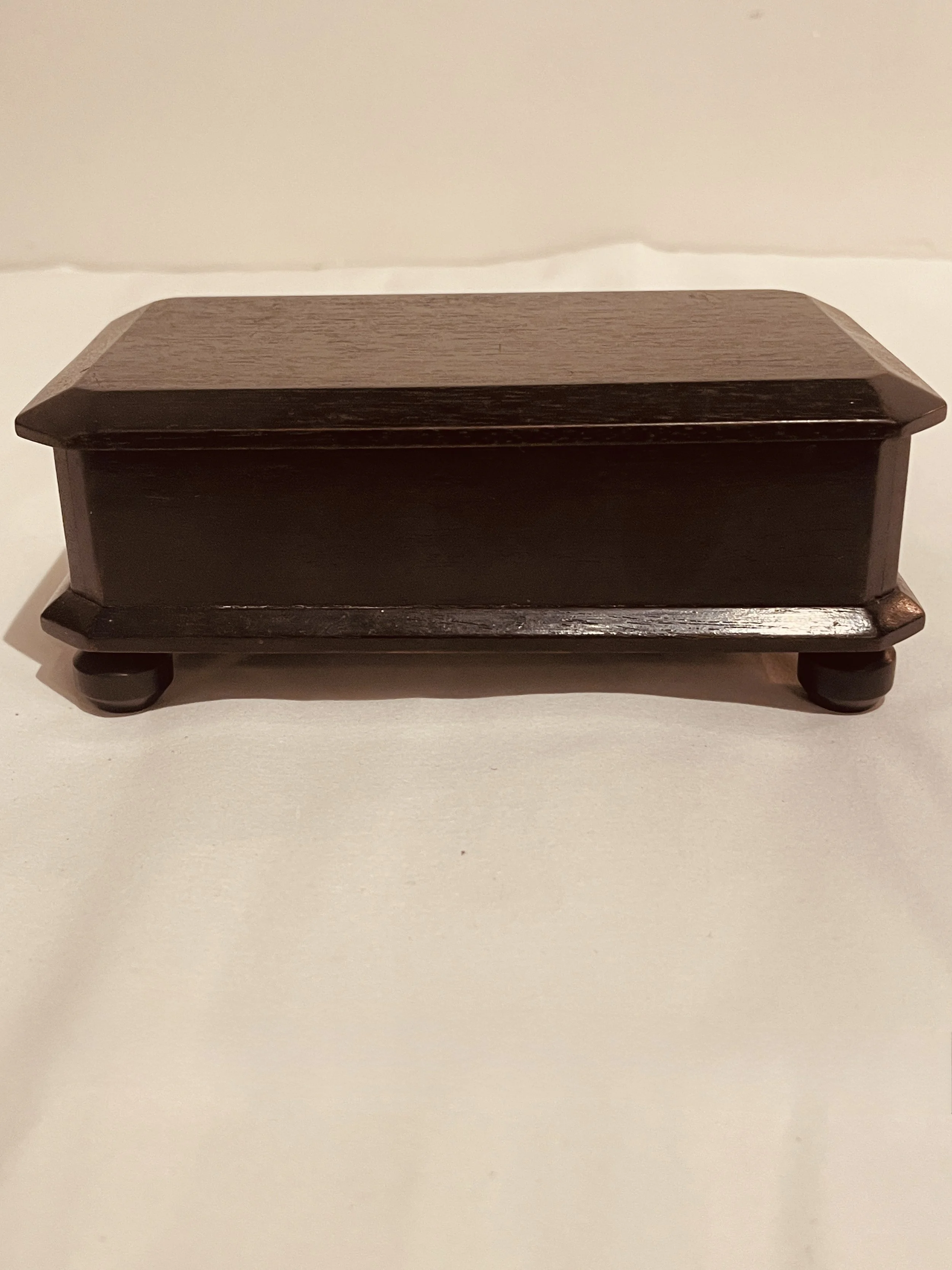 Black Ebonized Wooden Lined Box