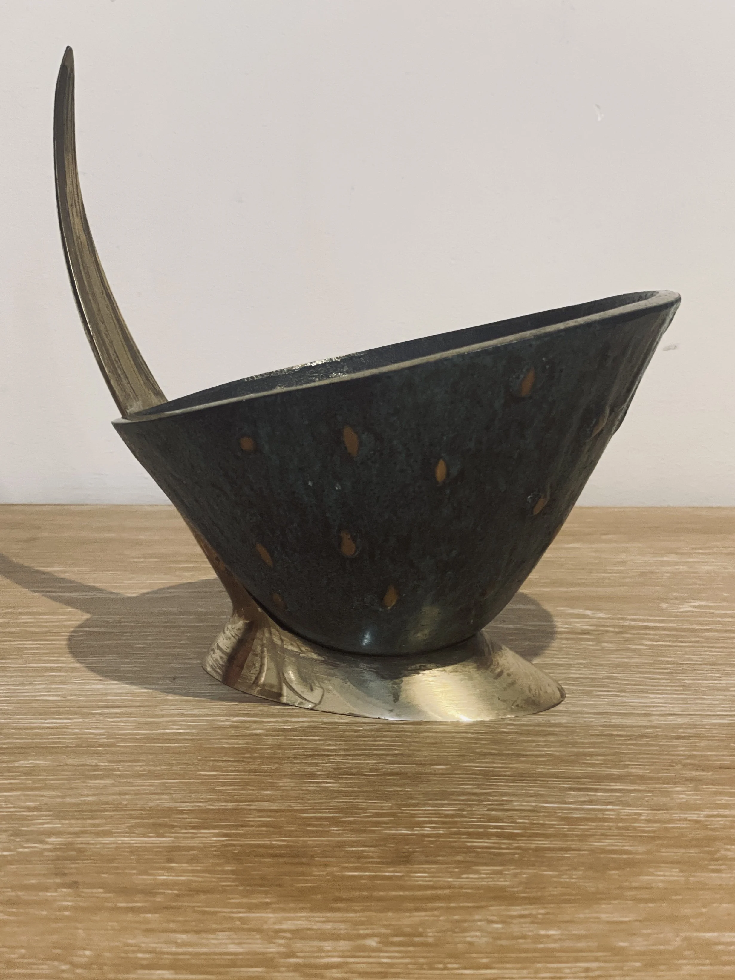 Dayagi Heavy Brass and Enamel decorative bowl