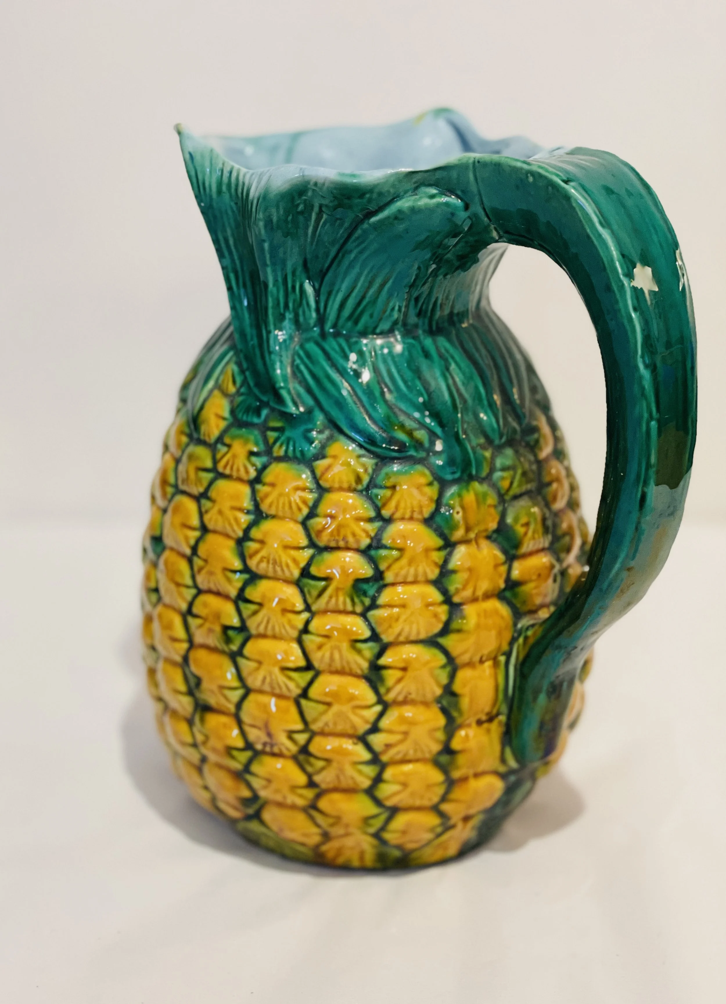 Majolica - Vintage Majolica Pineapple Jug