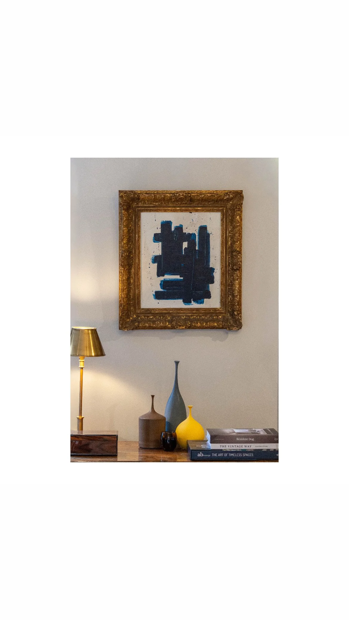 Prussian 2.  Original Artwork by India Arvé in deep Prussian Blue.
