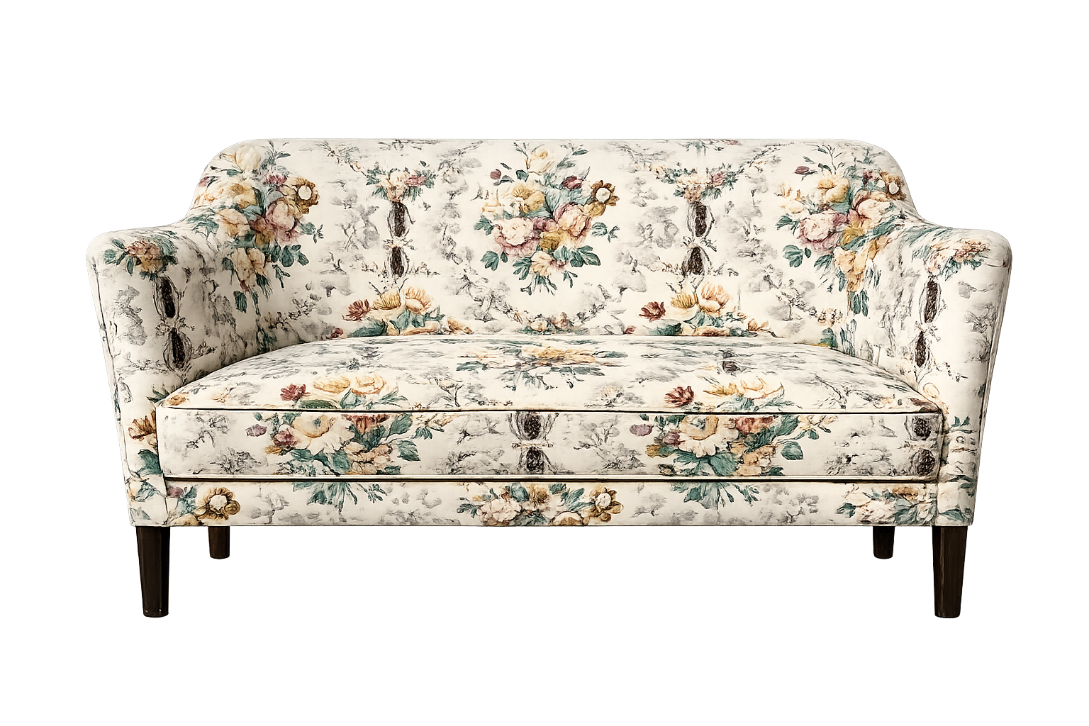 Small 2 Seater Danish Sofa.         73cm Hight. 134cm wide.  73cm deep.  seat Height 39cm.