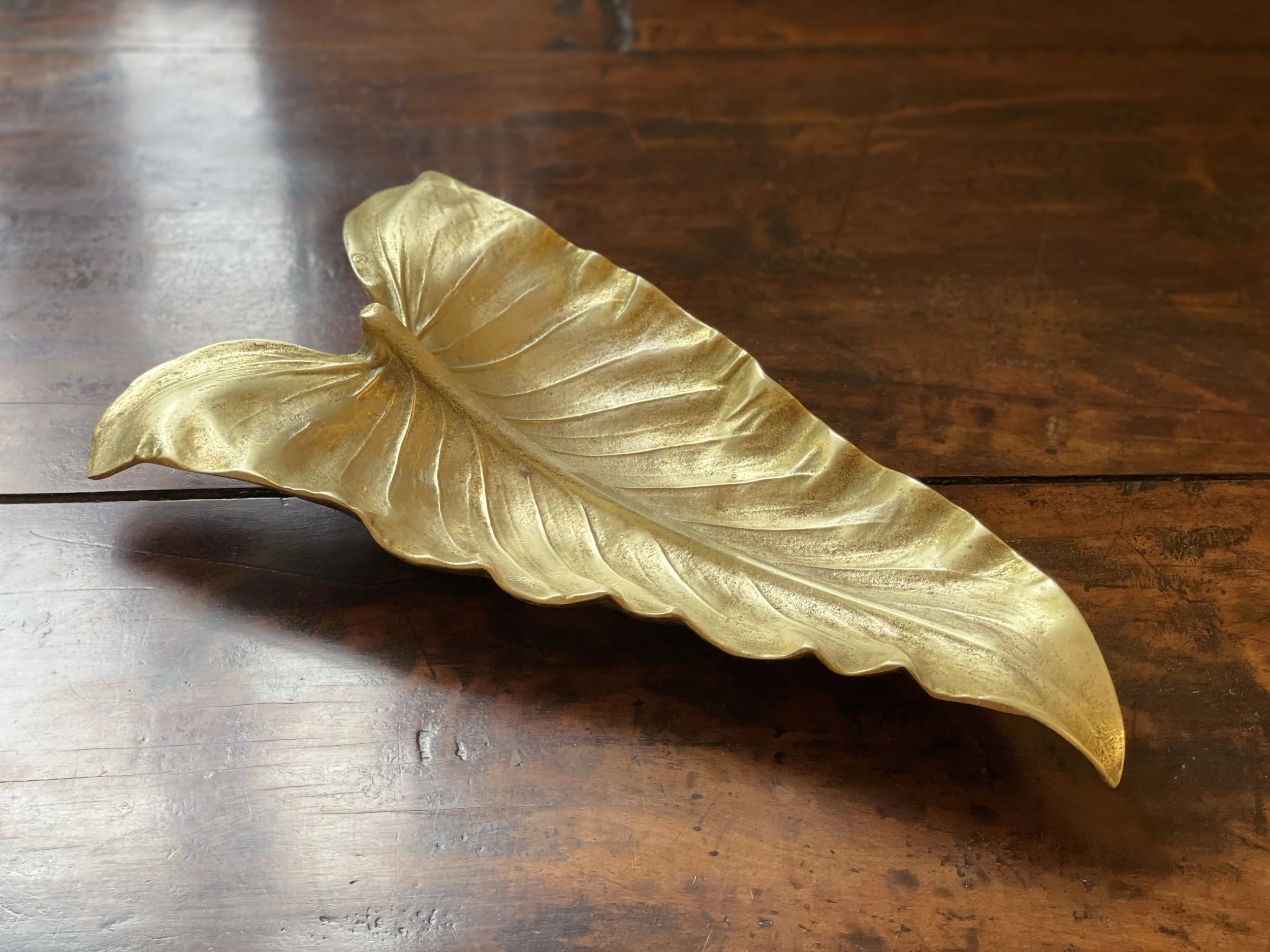 Large Lily Leaf -Solid Brass - American 1940's