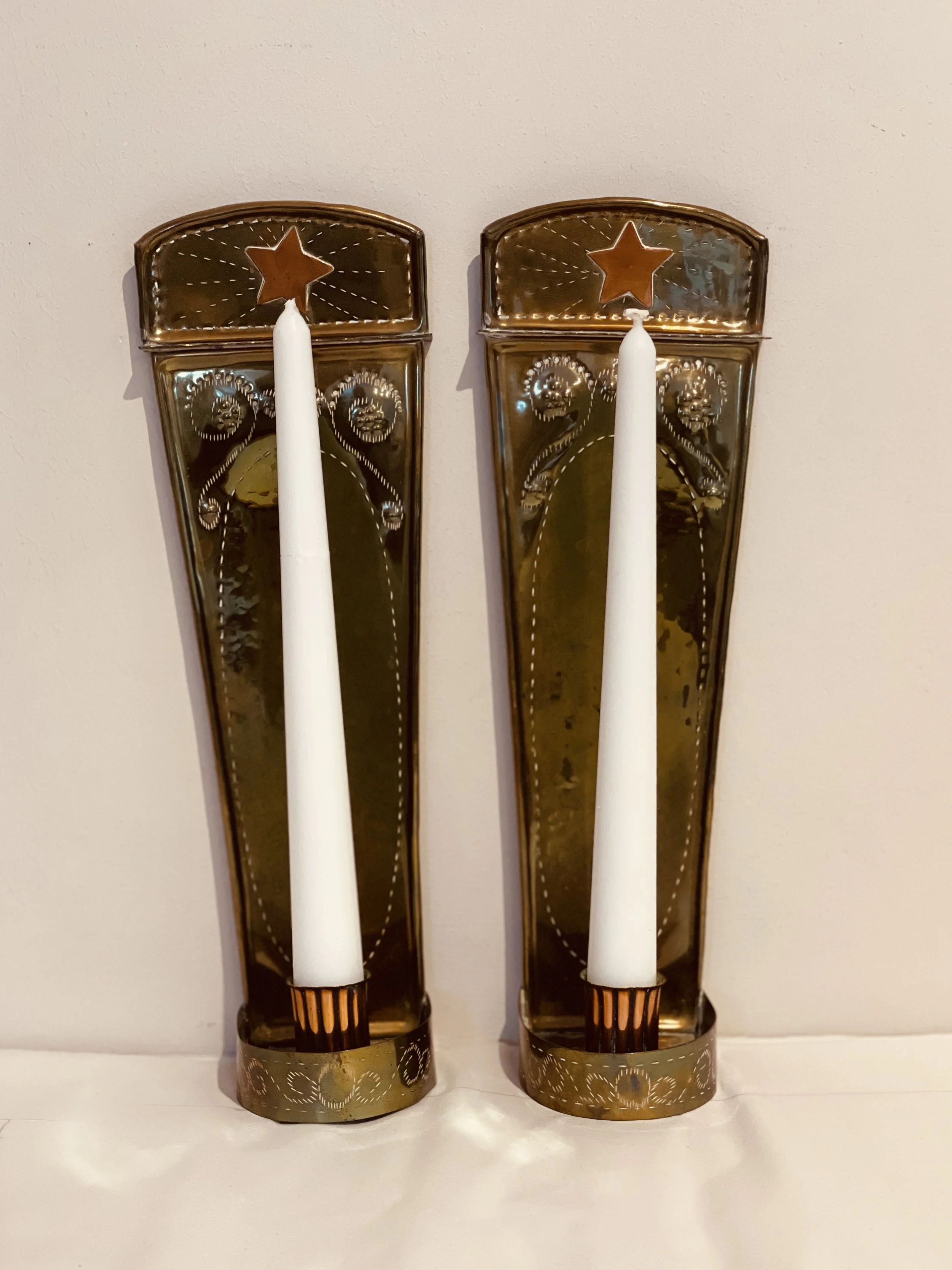 1 Pair of Swedish Candle Wall Sconce