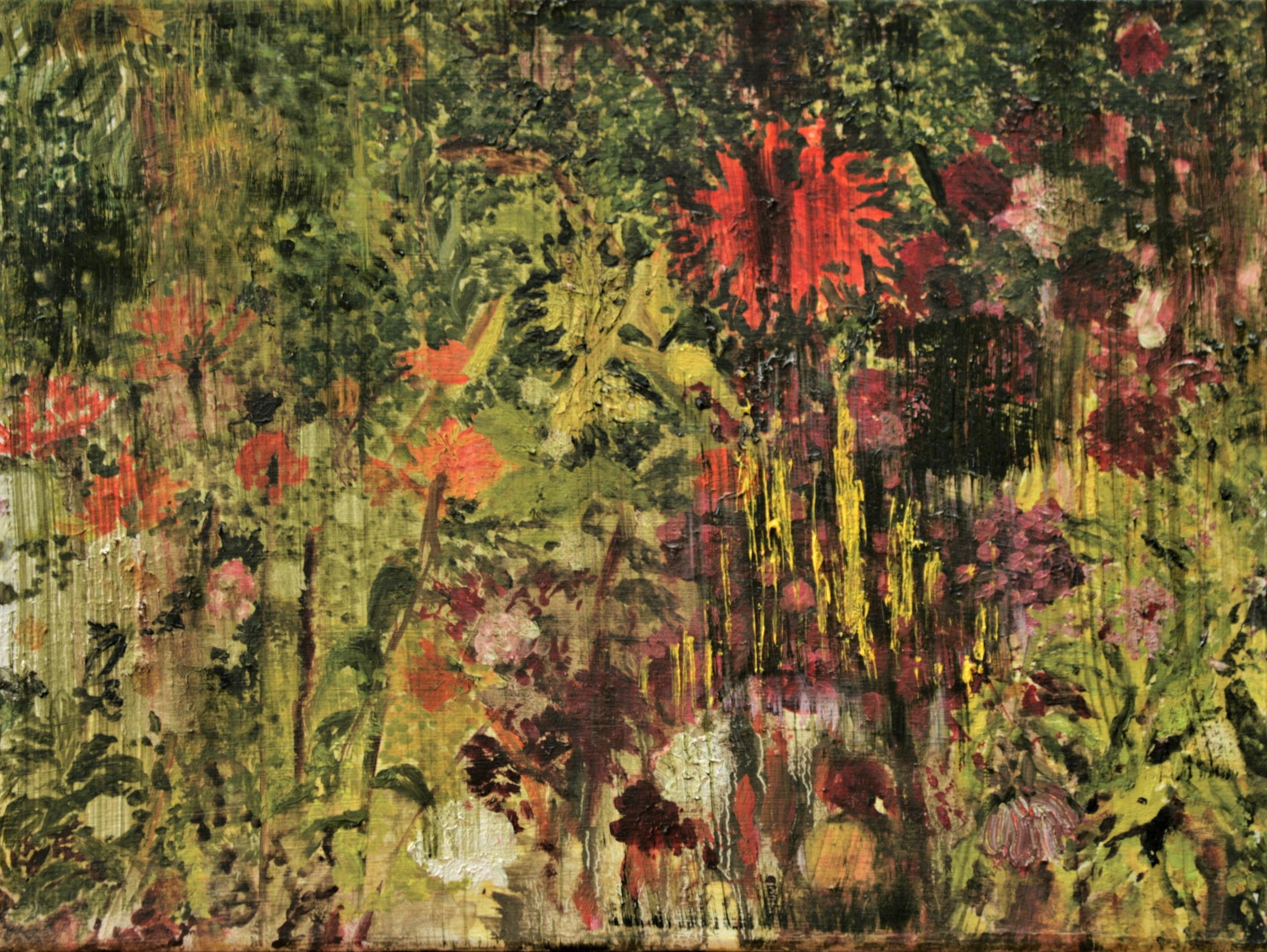 Tuin 2018, olieverf op linnen, 30 x 40 cm