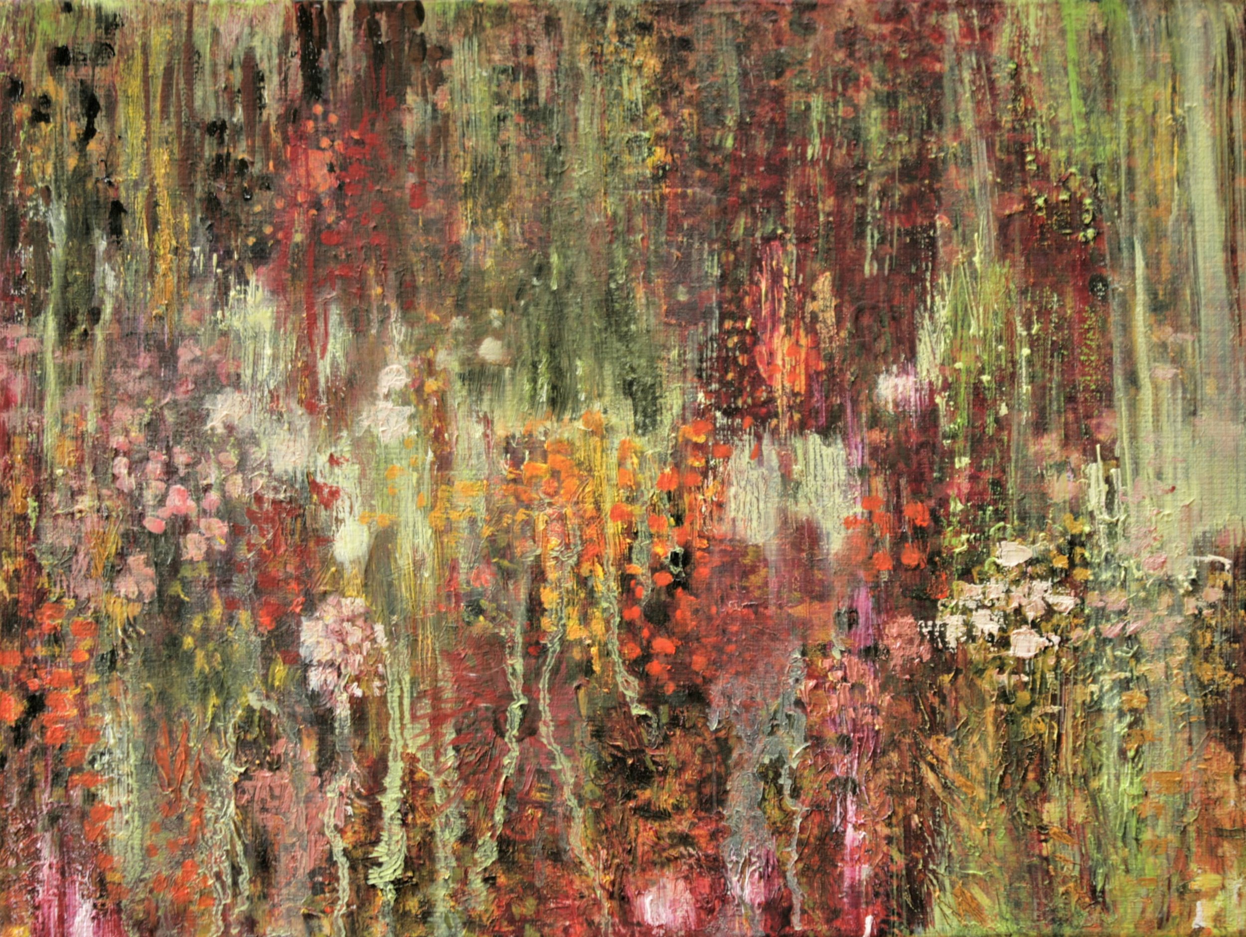 Dahlia Tuin 2018, olieverf op linnen, 30 x 40 cm