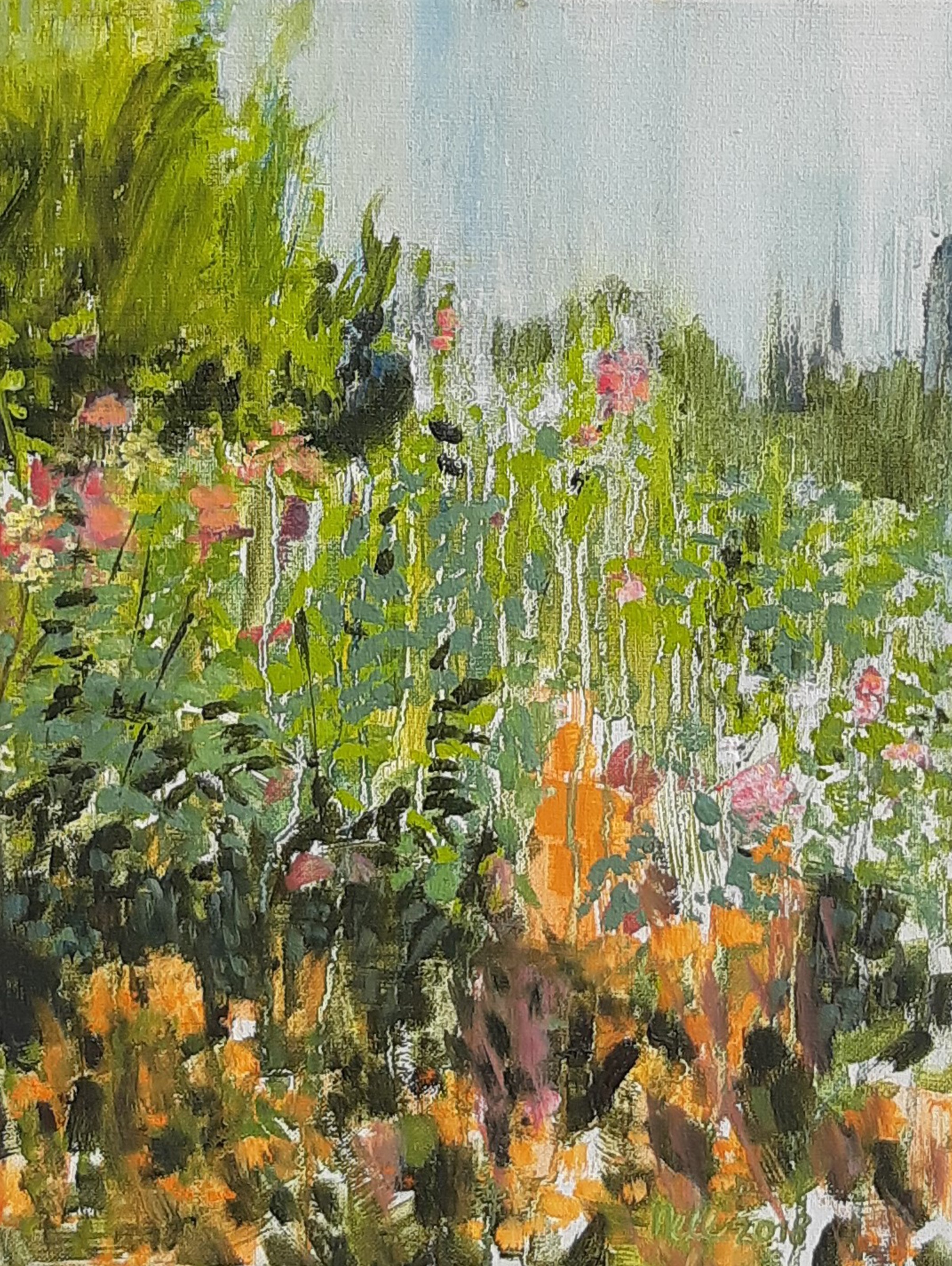 Tuin 2018, olieverf op linnen, 30 x 40 cm