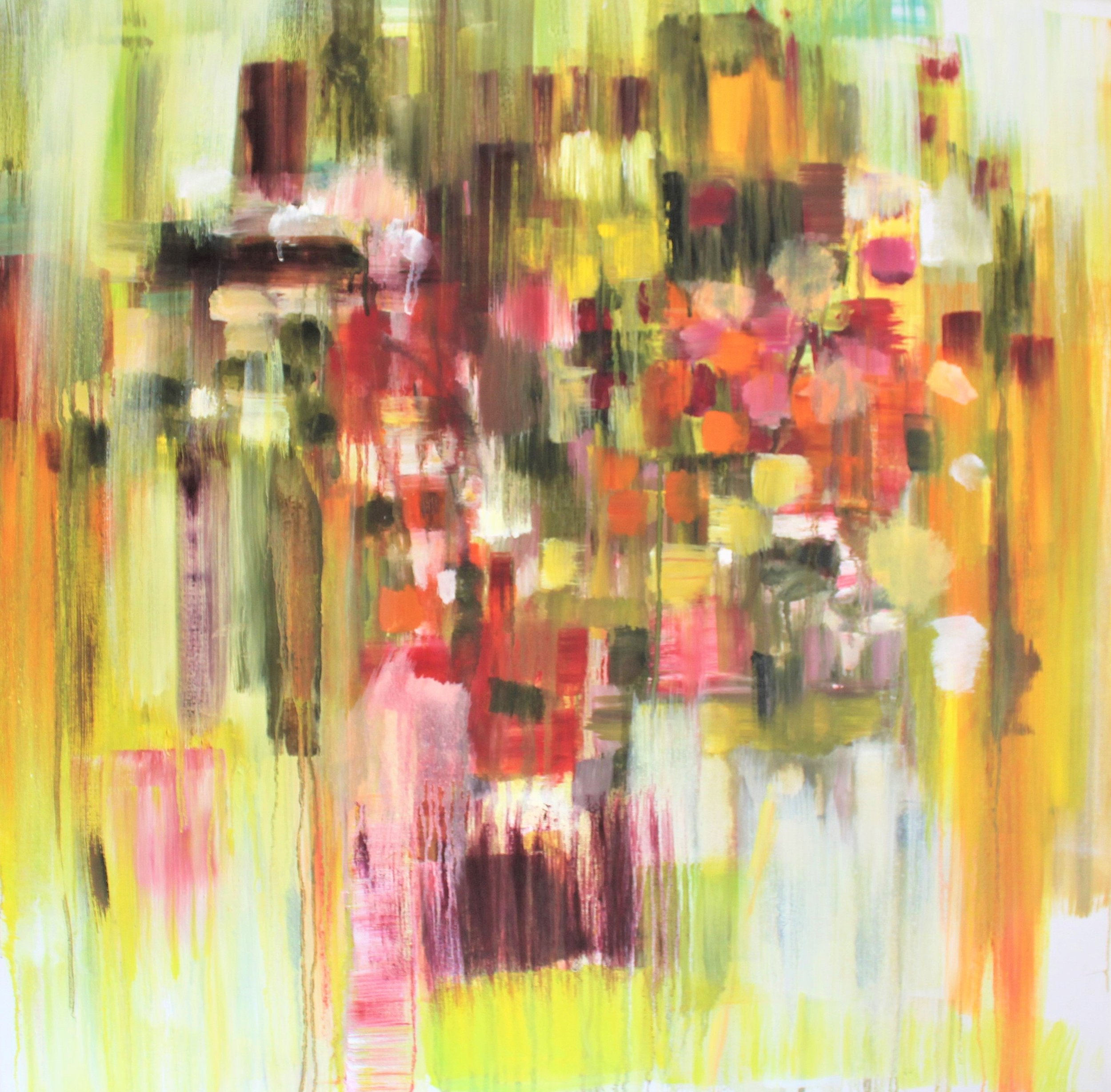Dahlia Tuin 2017, olieverf op linnen, 100 x 100 cm