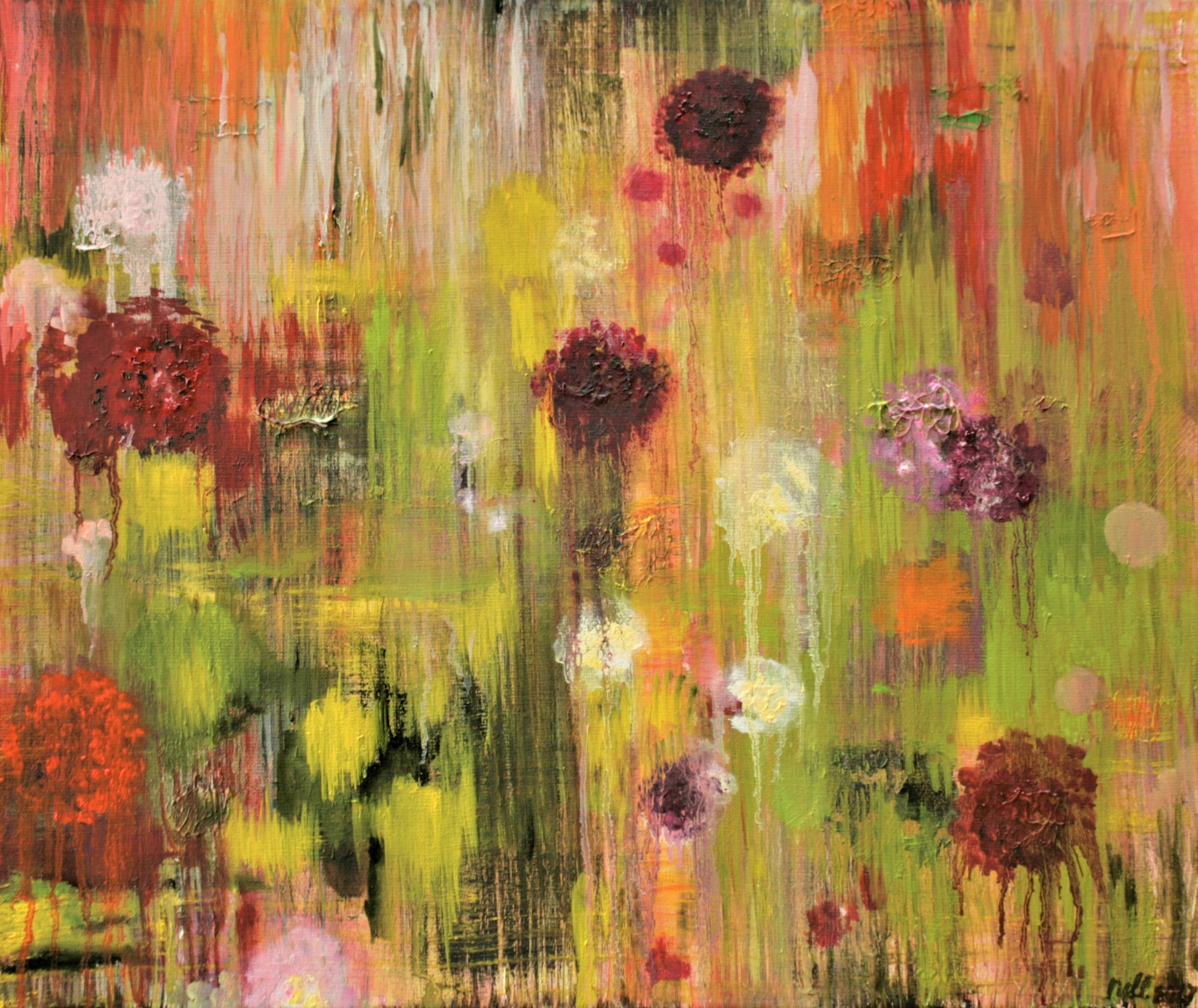 Dahlia Tuin 2017, olieverf op linnen, 50 x 60 cm