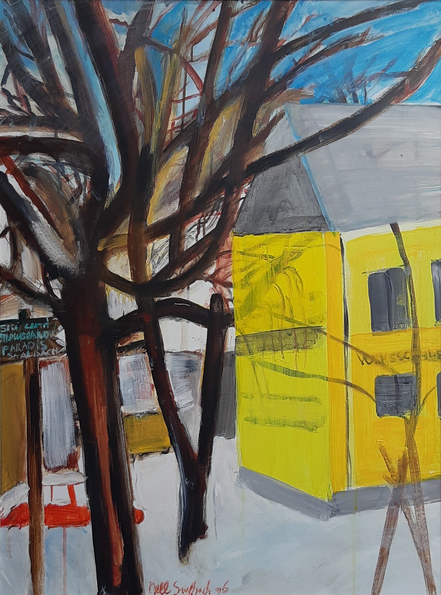 Paradis Saalbach 1996, olieverf op linnen, 60 x 90 cm