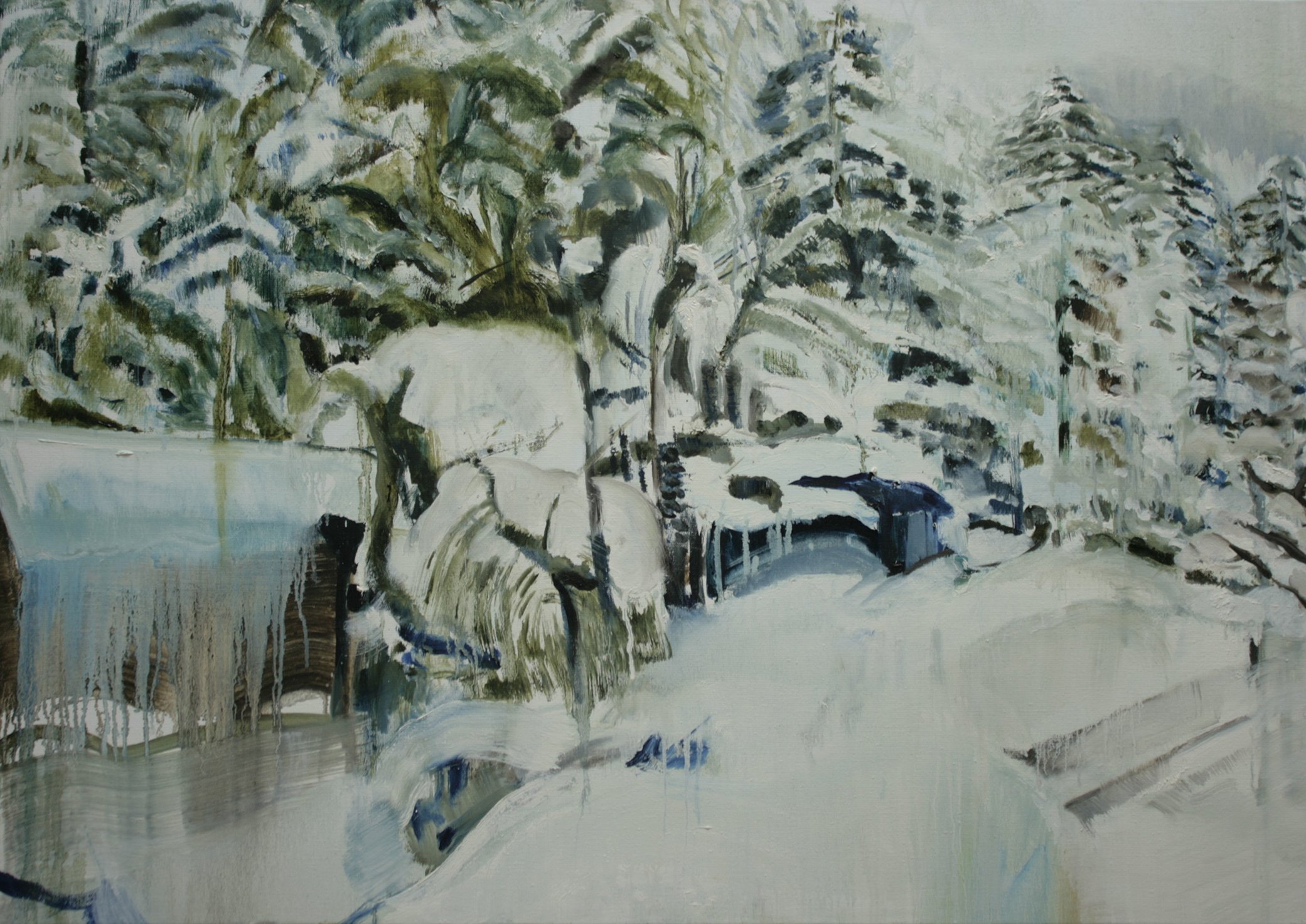 Winter Kappl 2017, olieverf op linnen, 70 x 100 cm