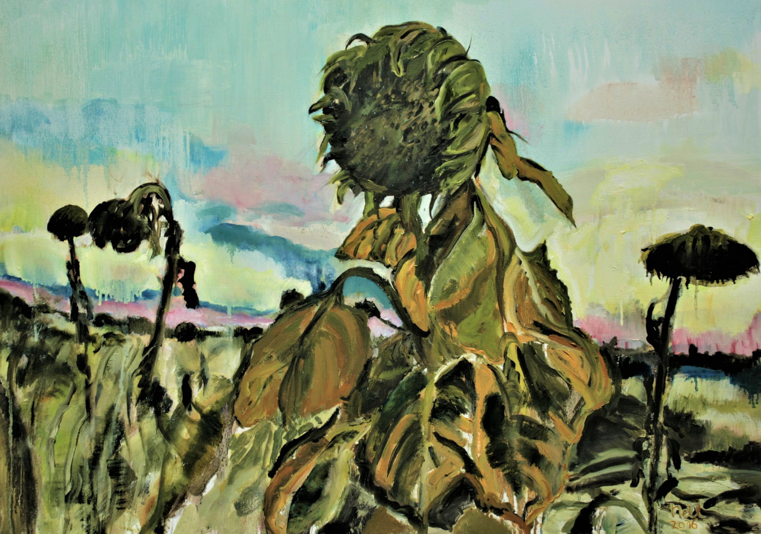 Avondschemering 2016, olieverf op linnen, 70 x 100 cm